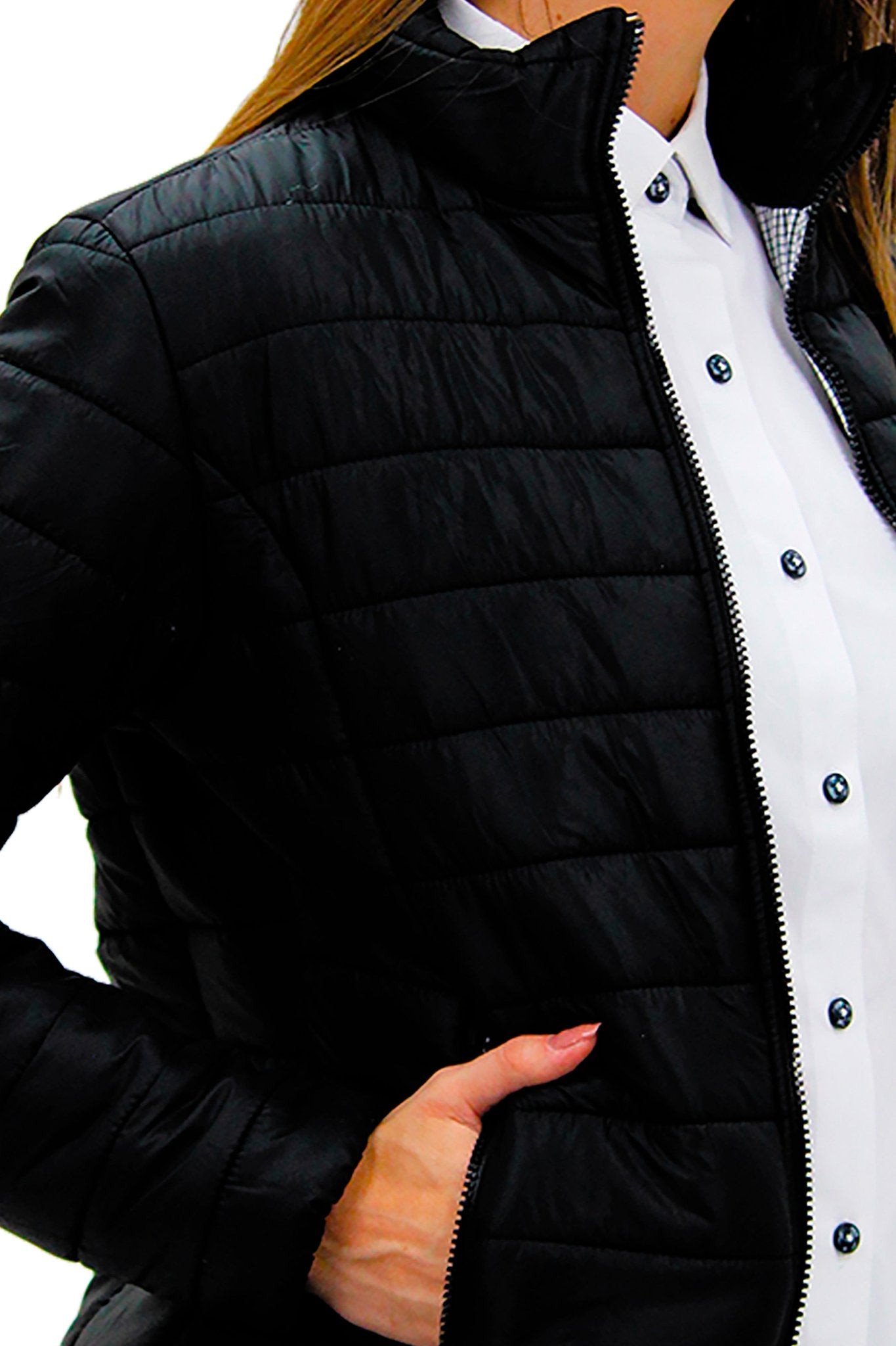 CHAMARRA CAPITONADA ALASKA MUJER #Color_Negro