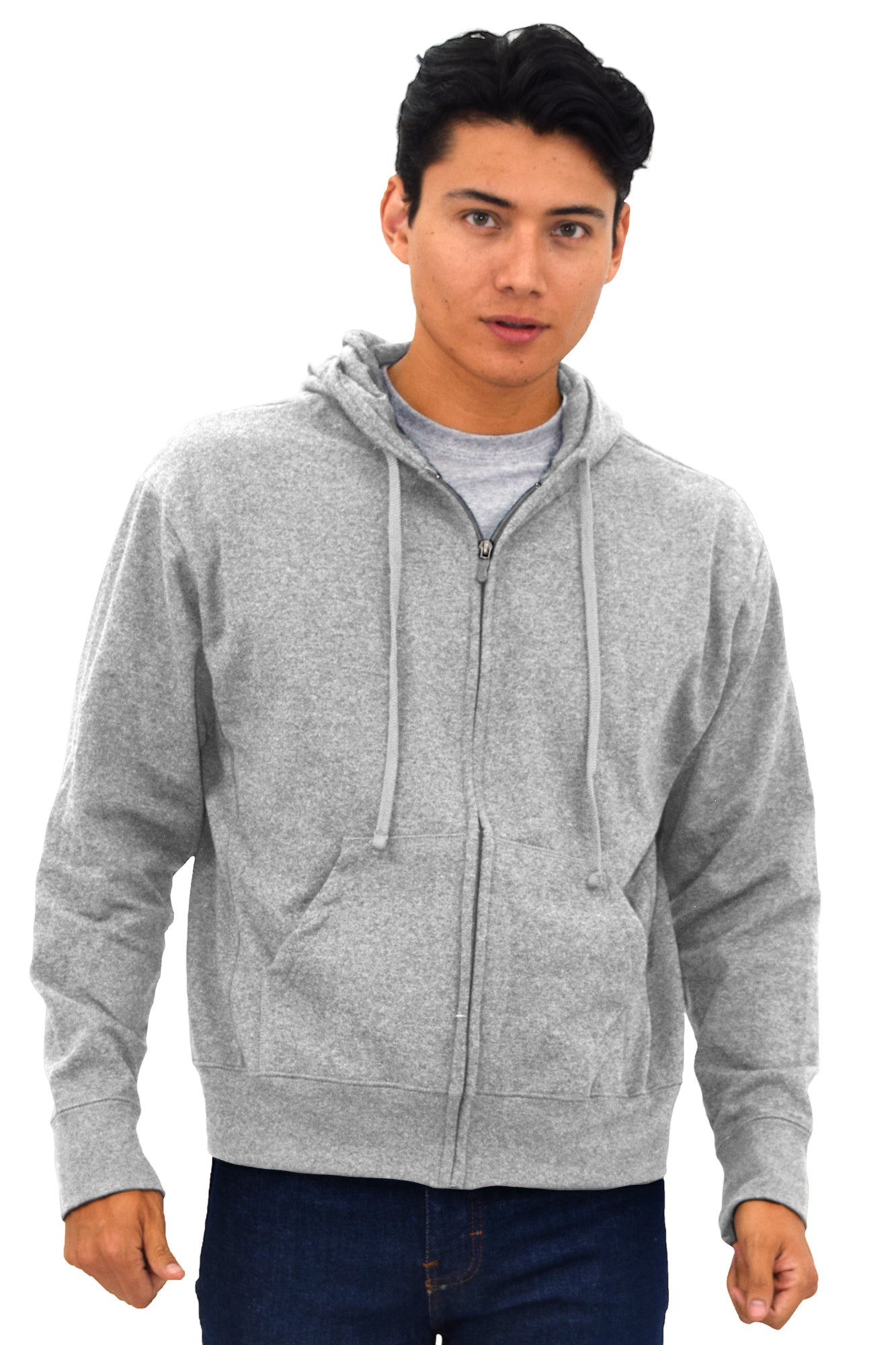 SUDADERA CAPUCHA Y CIERRE LIVERPOOL UNISEX #Color_Gris