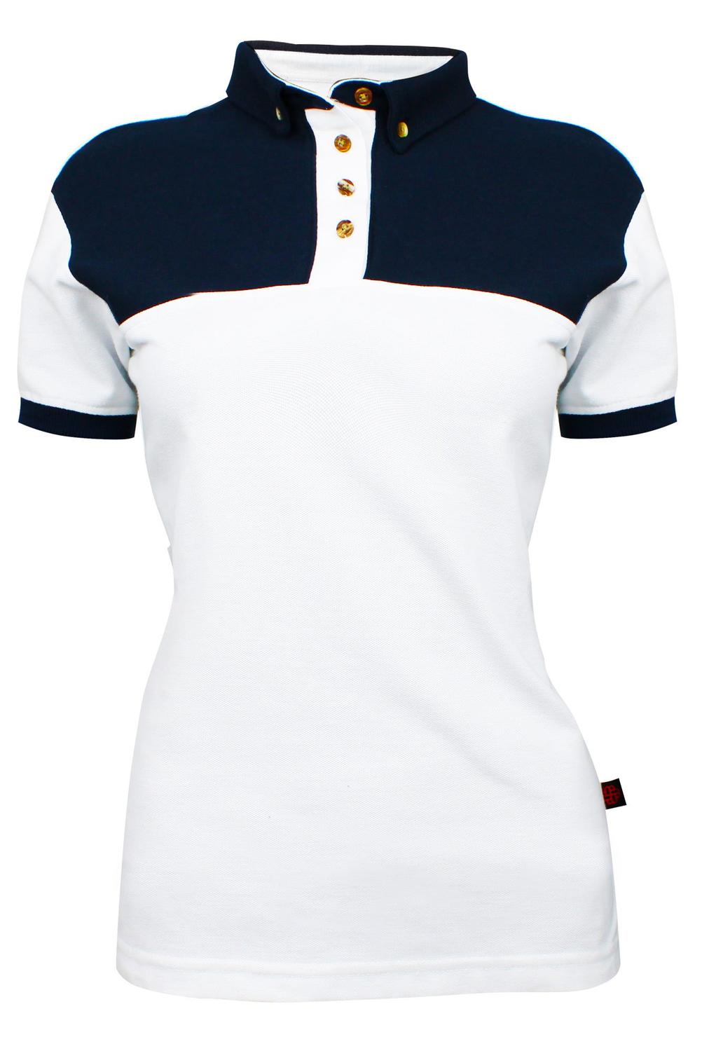 PLAYERA TIPO POLO LISBOA MUJER
#Color_Blanco / Azul