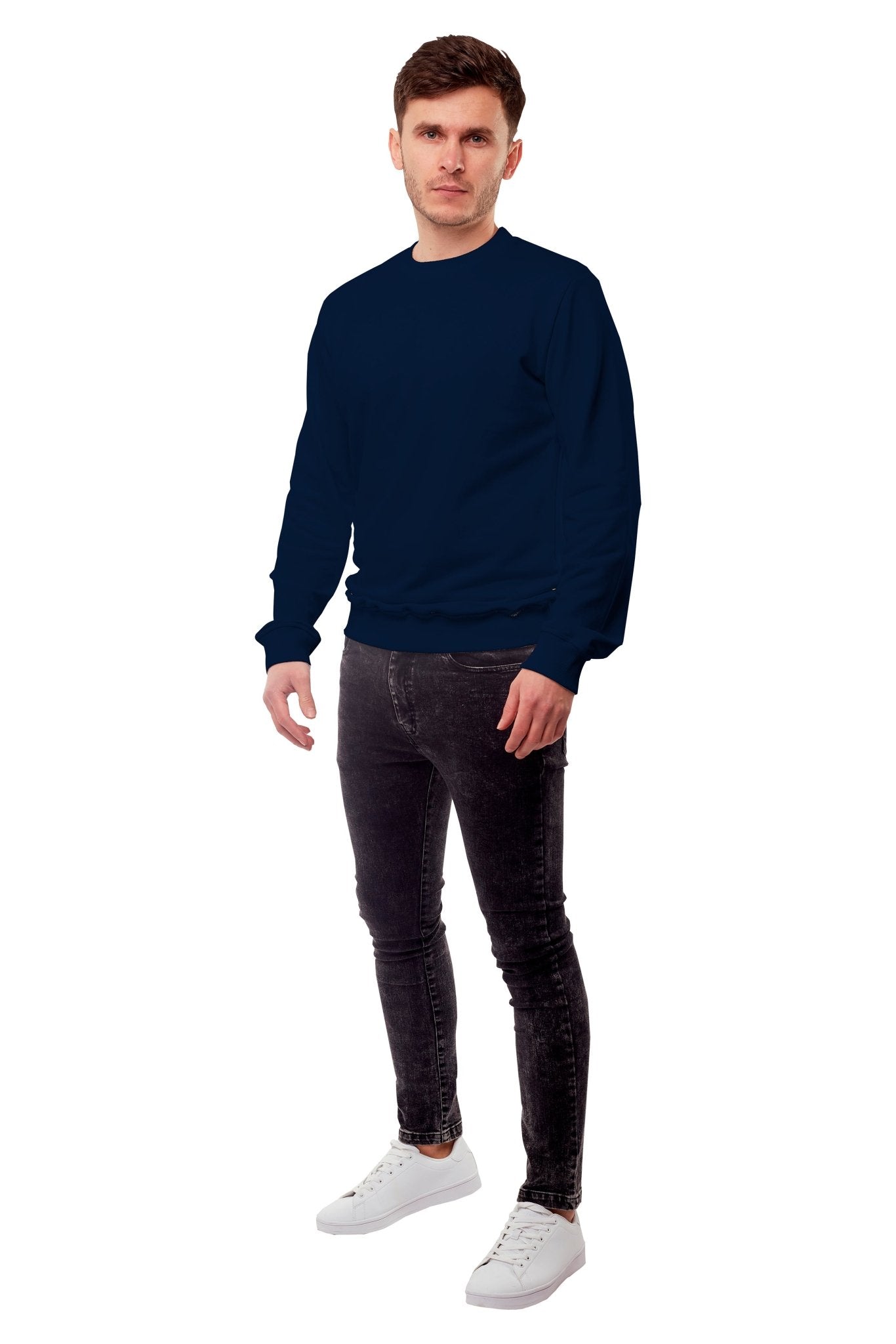 SUDADERA CUELLO REDONDO BRUSELAS UNISEX #Color_Azul