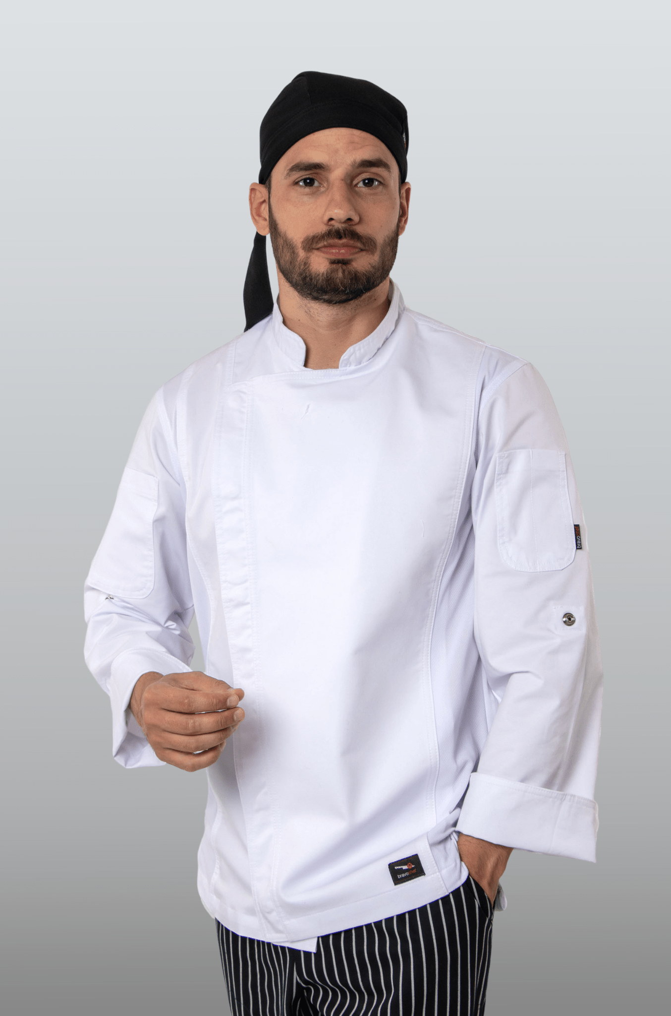 FILIPINA CHEF CON CIERRE FRONTAL VIENA HOMBRE #Color_Blanco