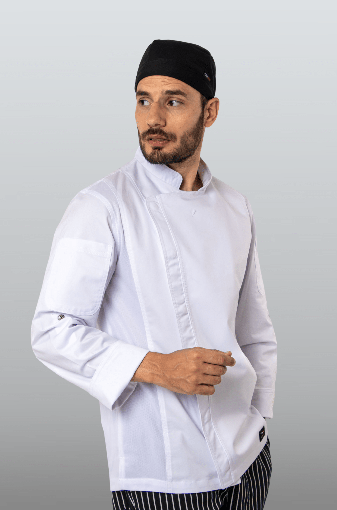 FILIPINA CHEF CON CIERRE FRONTAL VIENA HOMBRE #Color_Blanco