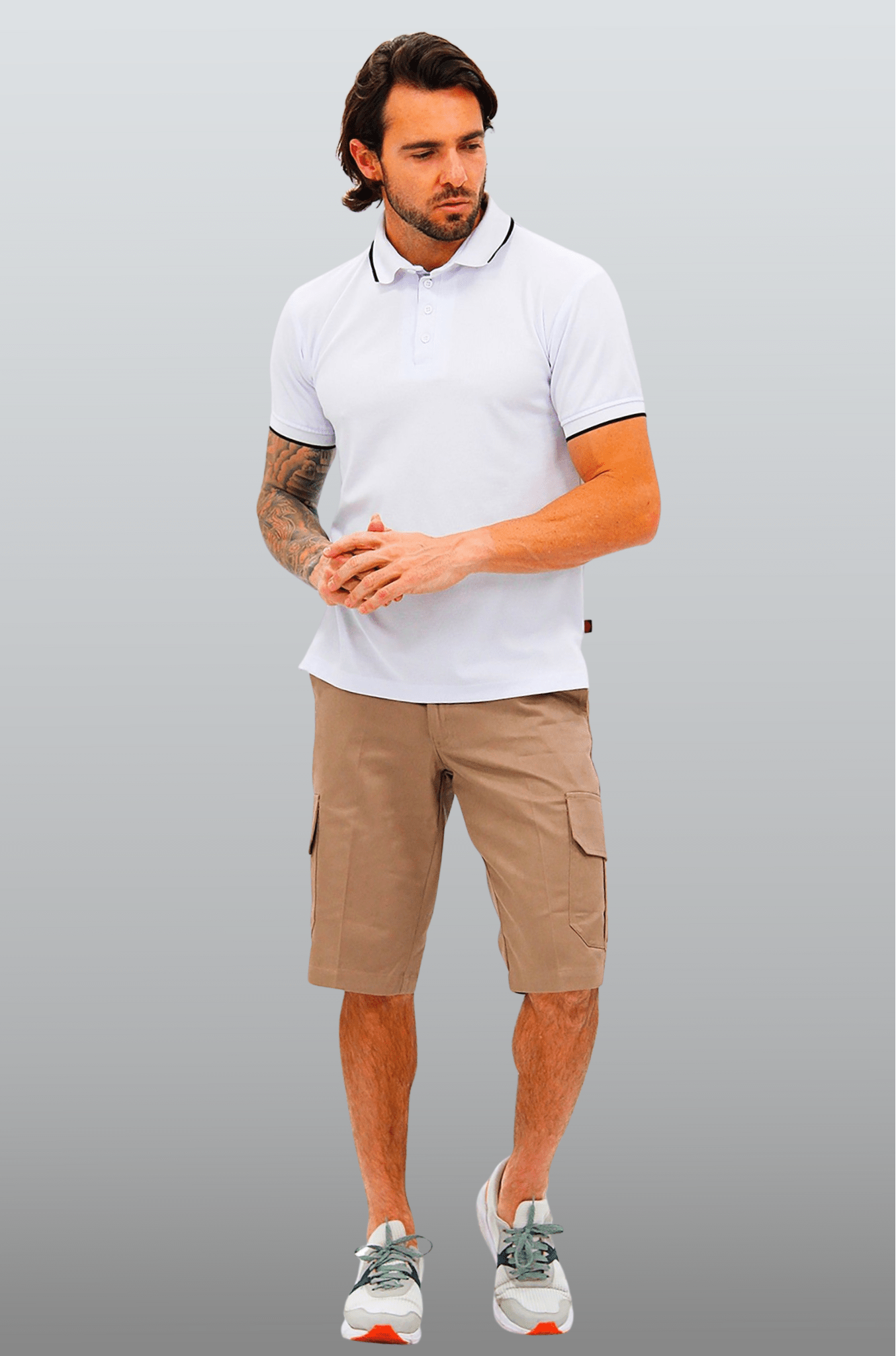 BERMUDAS TIPO CARGO HAWAI HOMBRE #Color_Cafe