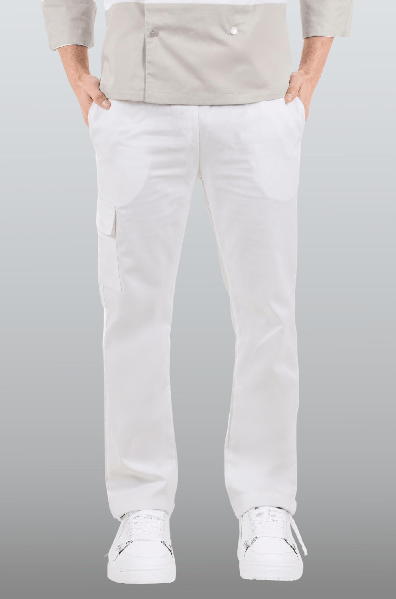 PANTALÓN DE CHEF DELHI CABALLERO #Color_Blanco