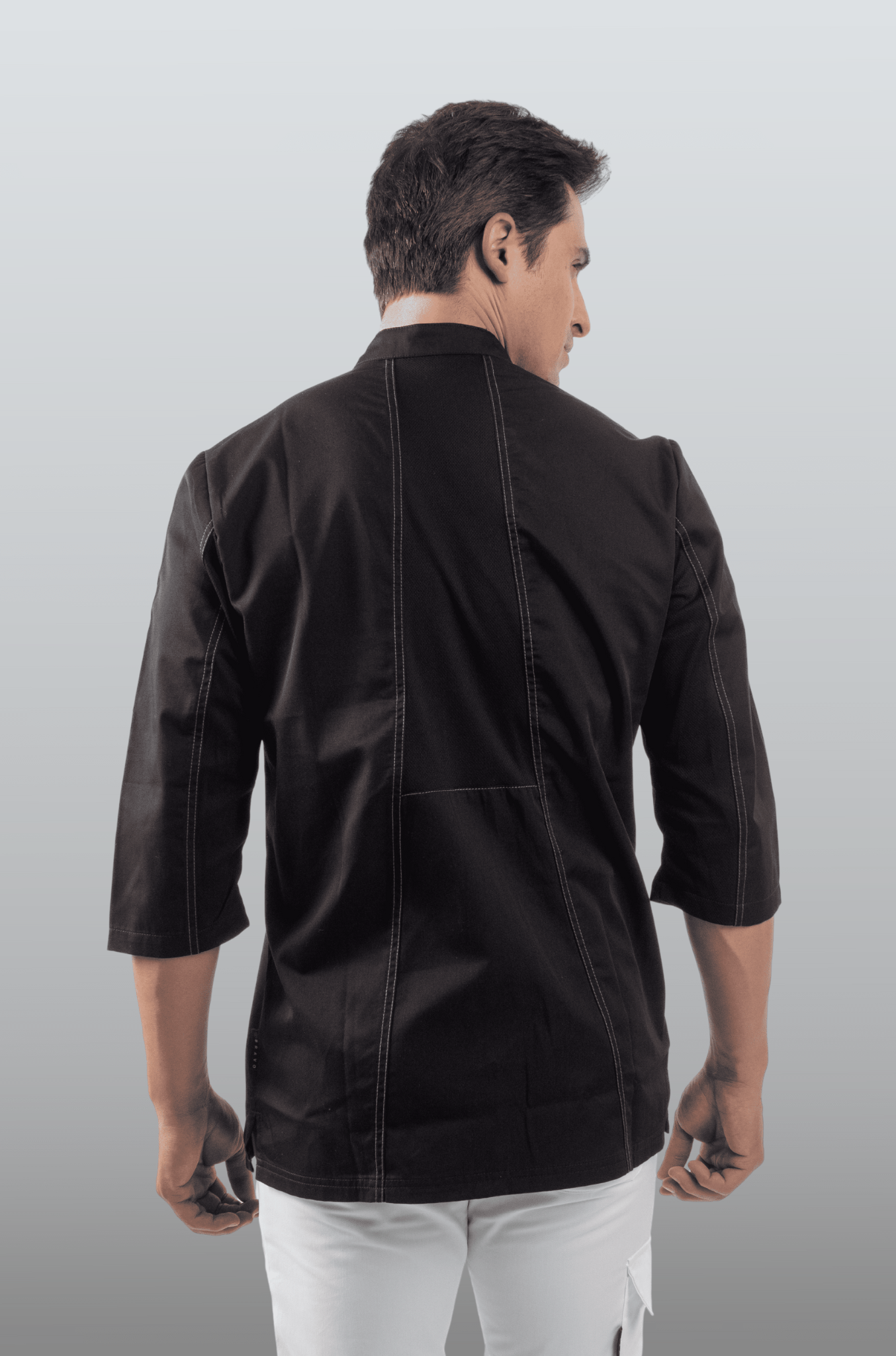 FILIPINA DE CHEF HOMBRE ZÚRICH MANGA 3/4 #Color_Negro