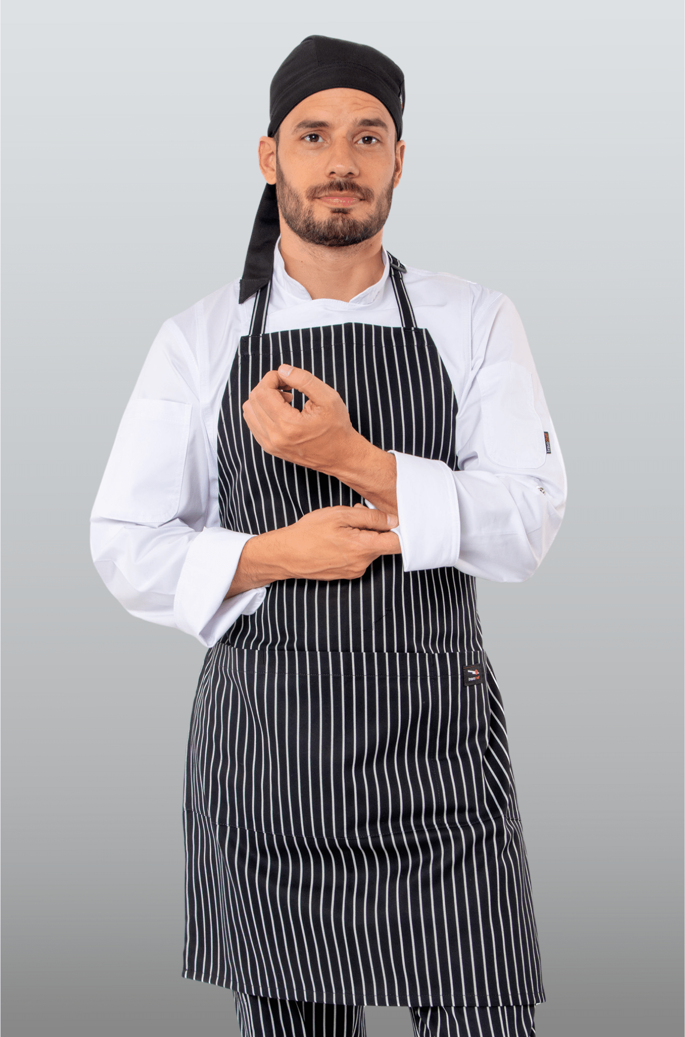 MANDIL RAYAS BURDEOS