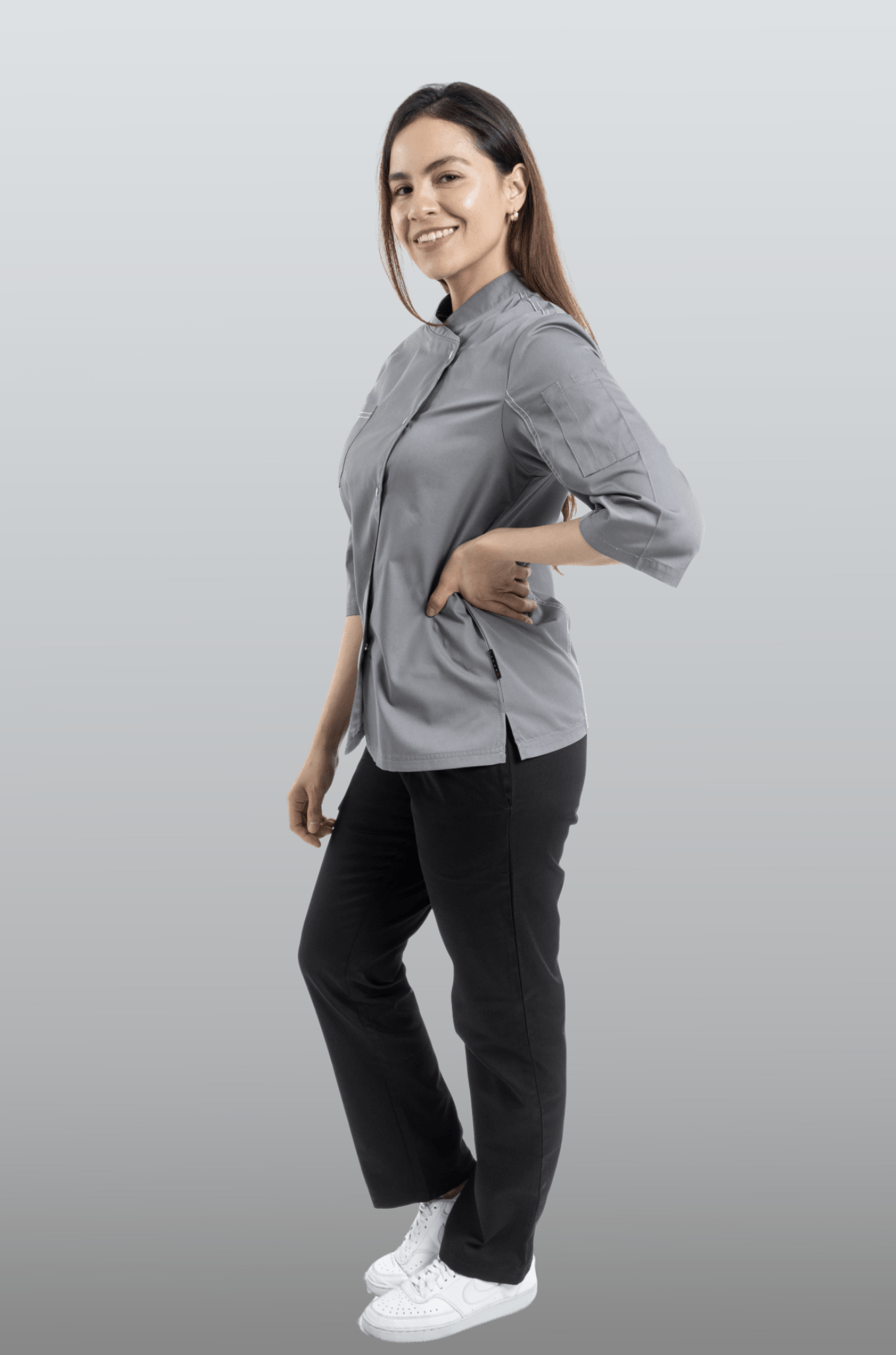 PANTALON DELHI CHEF DAMA #Color_Negro