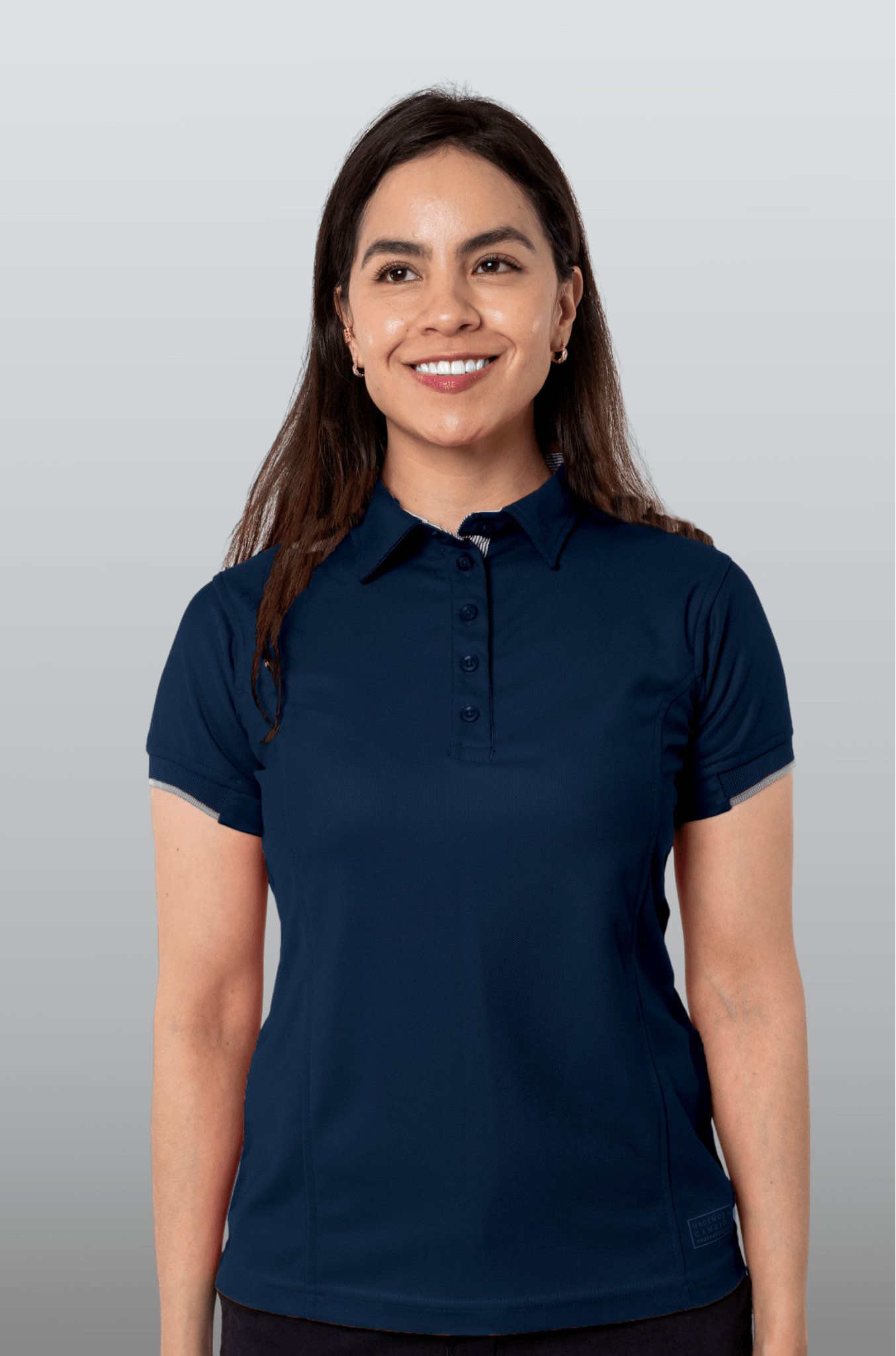 PLAYERA POLO SUSTENTABLE BILBAO MUJER #Color_Azul Marino