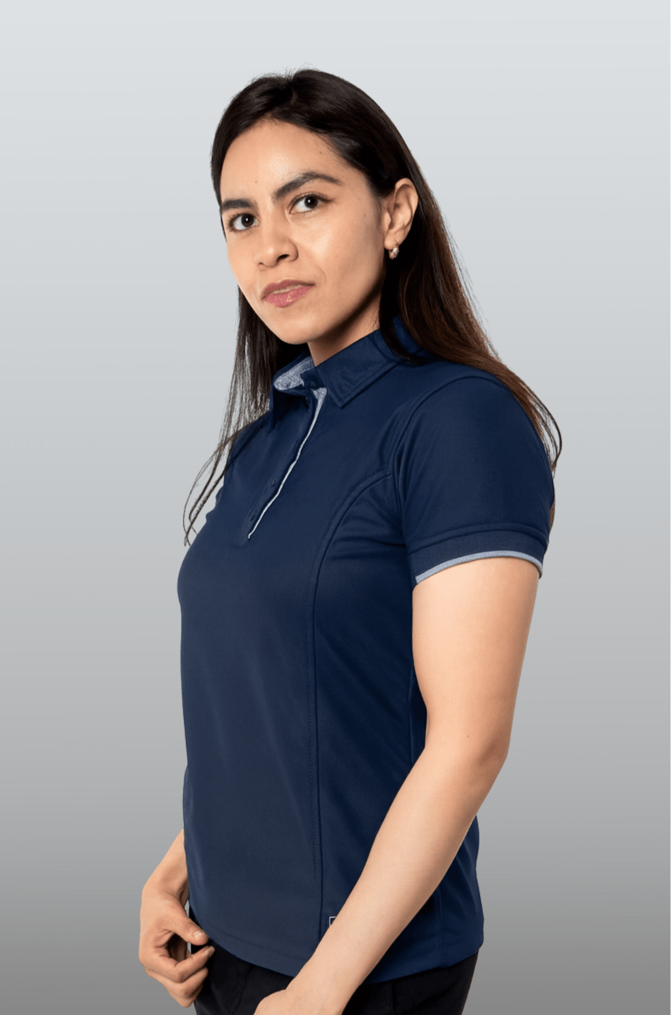 PLAYERA POLO SUSTENTABLE BILBAO MUJER #Color_Azul Marino