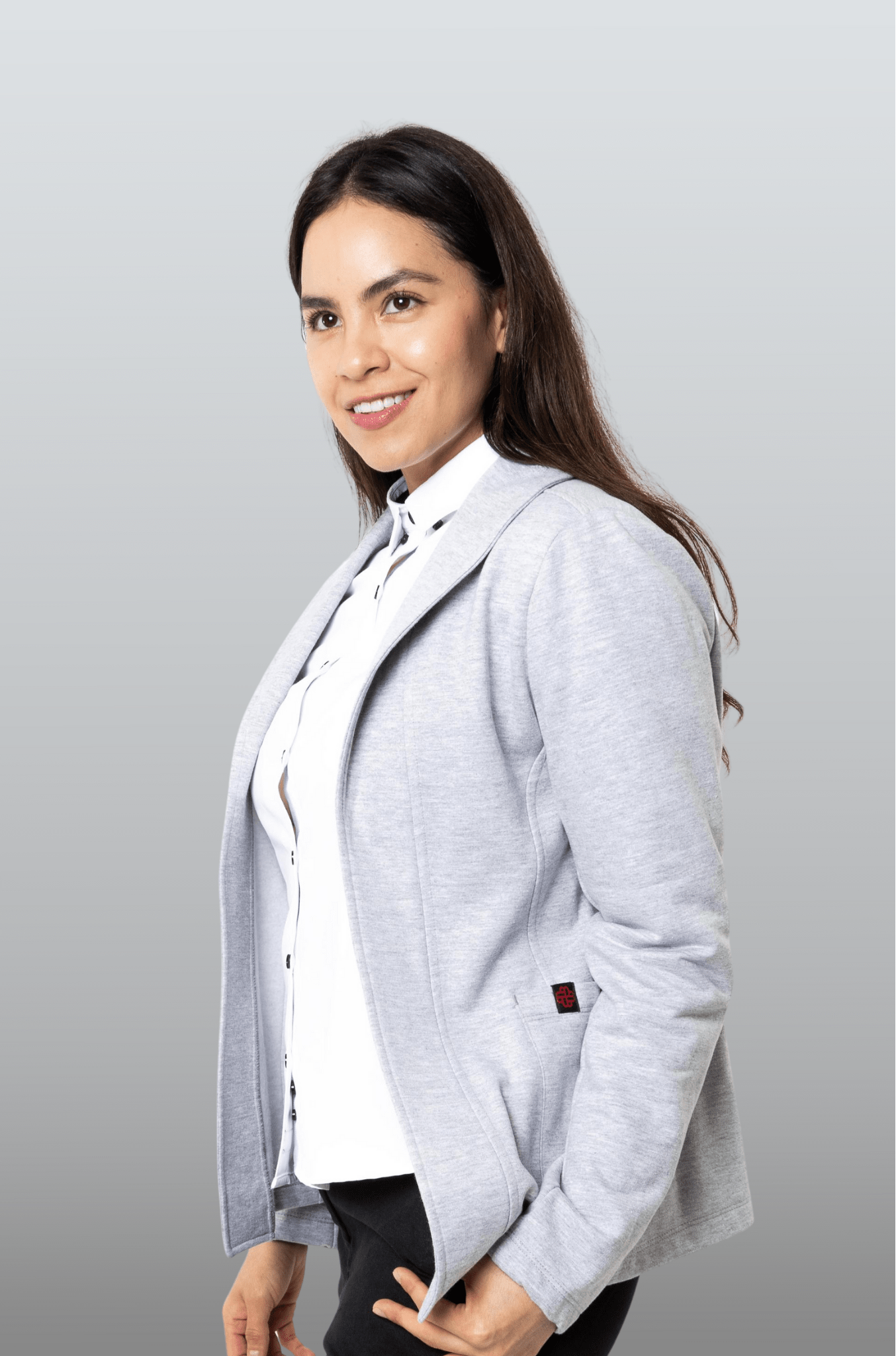 SACO TIPO BLAZER HOUSTON MUJER #Color_Gris