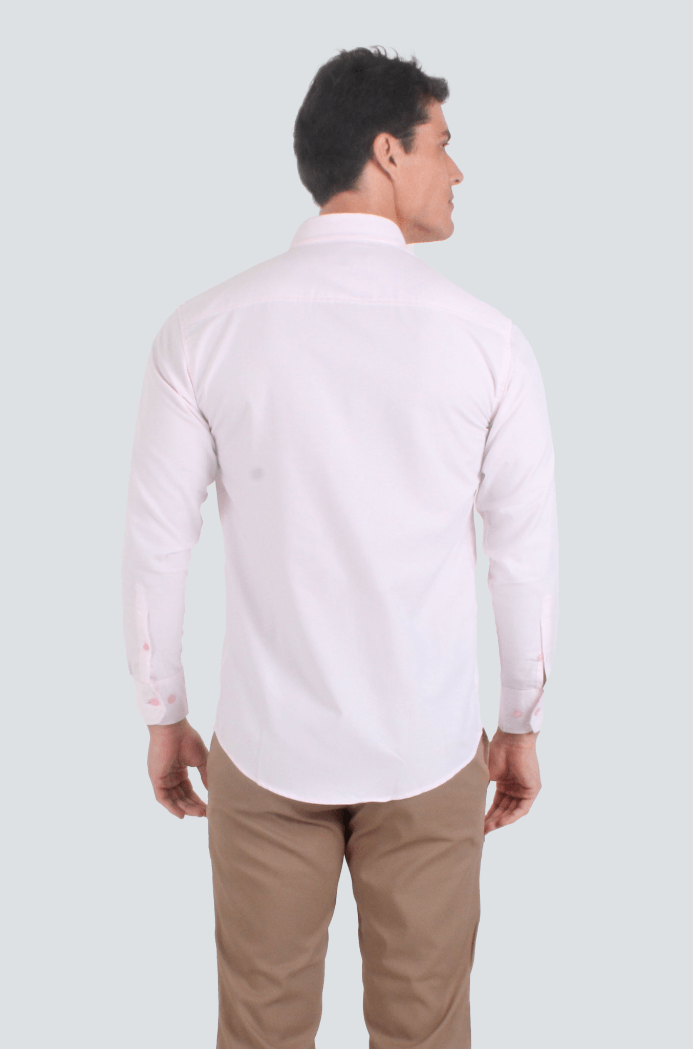 CAMISA BÁSICA MANGA LARGA MONCLOVA HOMBRE #Color_Rosa