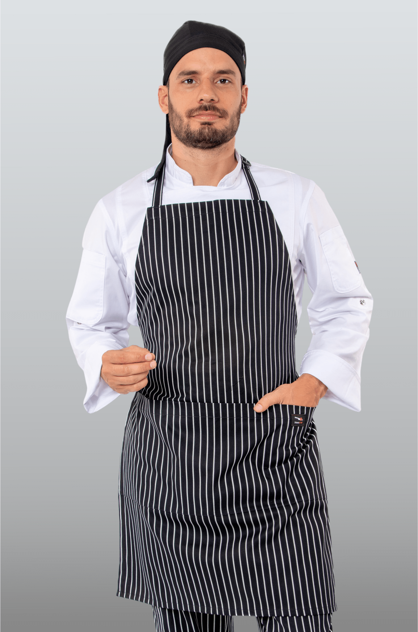 MANDIL RAYAS BURDEOS