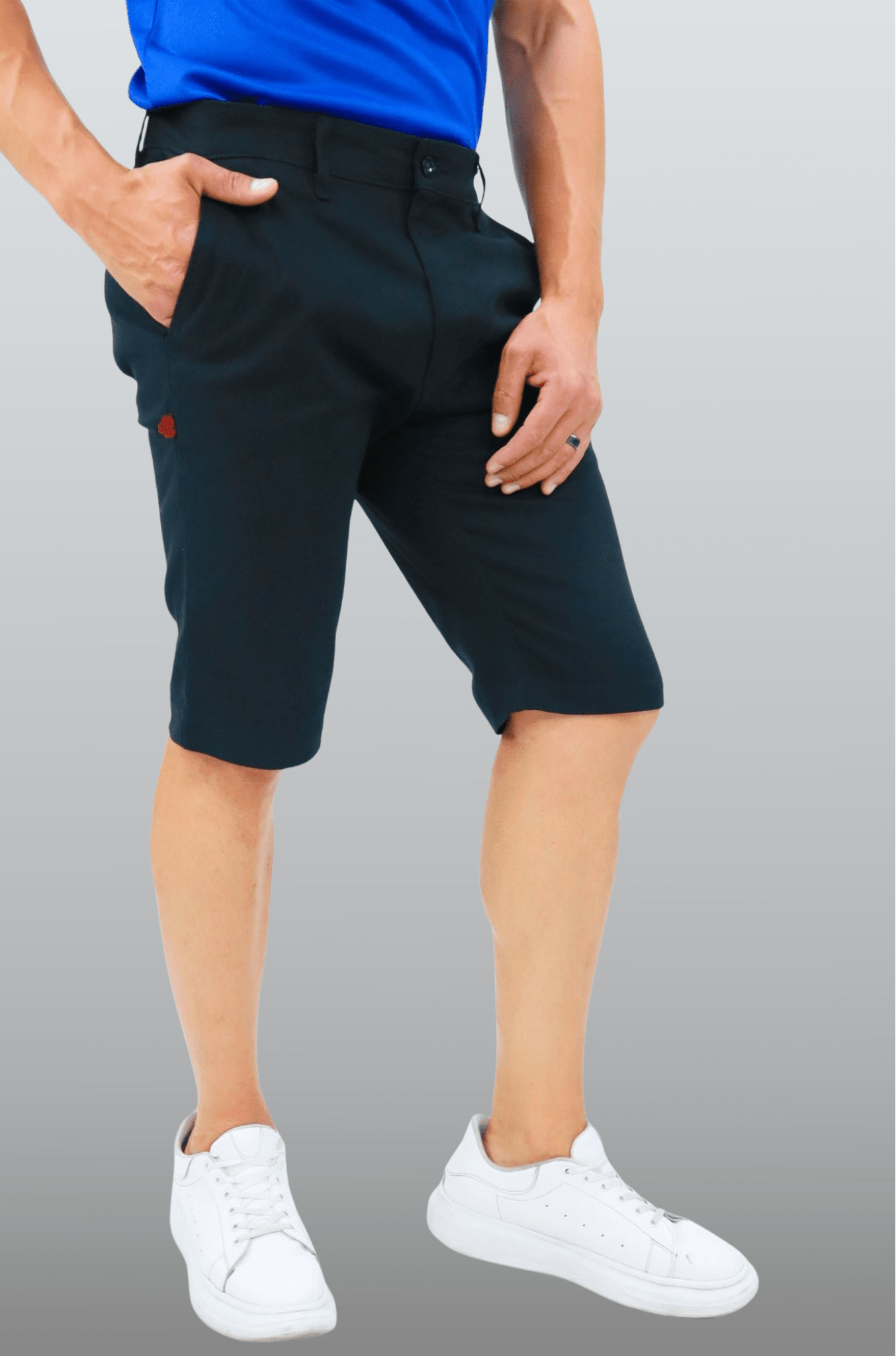 BERMUDA CASUAL DE GABARDINA ATLANTA HOMBRE #Color_Negro