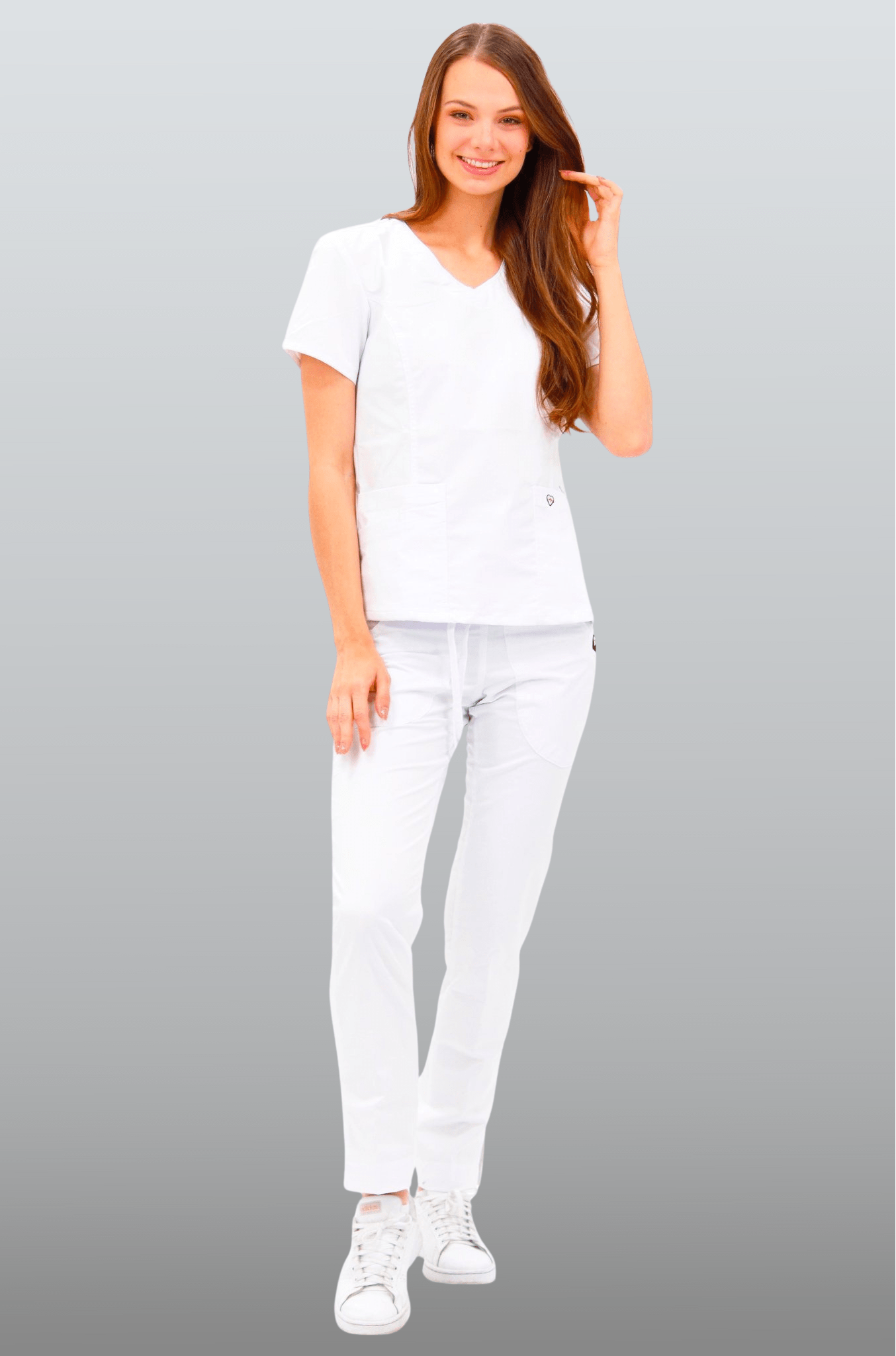 PANTALÓN MÉDICO PARA SCRUB ESTOCOLMO MUJER #Color_Blanco