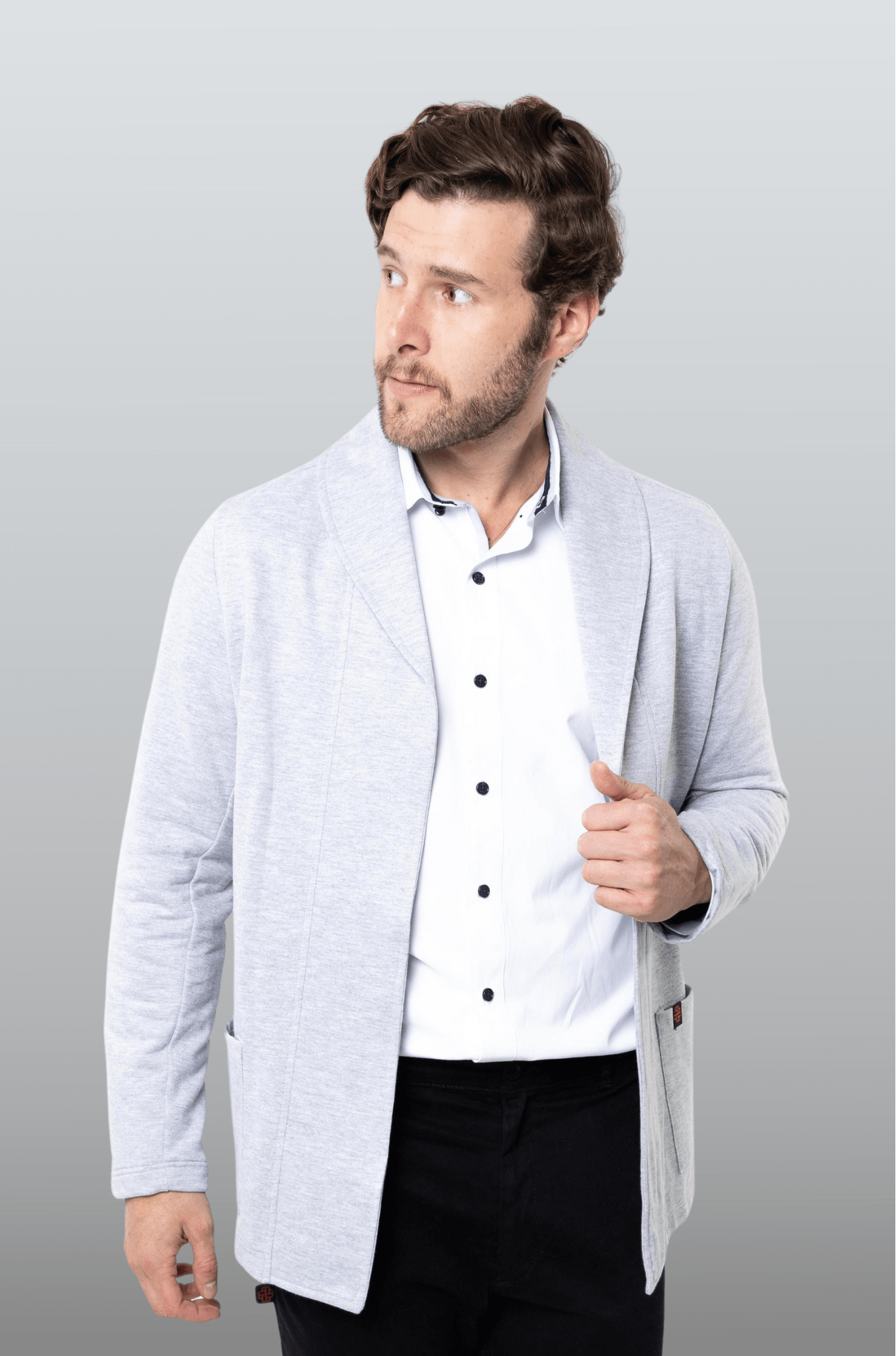 SACO TIPO BLAZER HOUSTON HOMBRE #Color_Gris