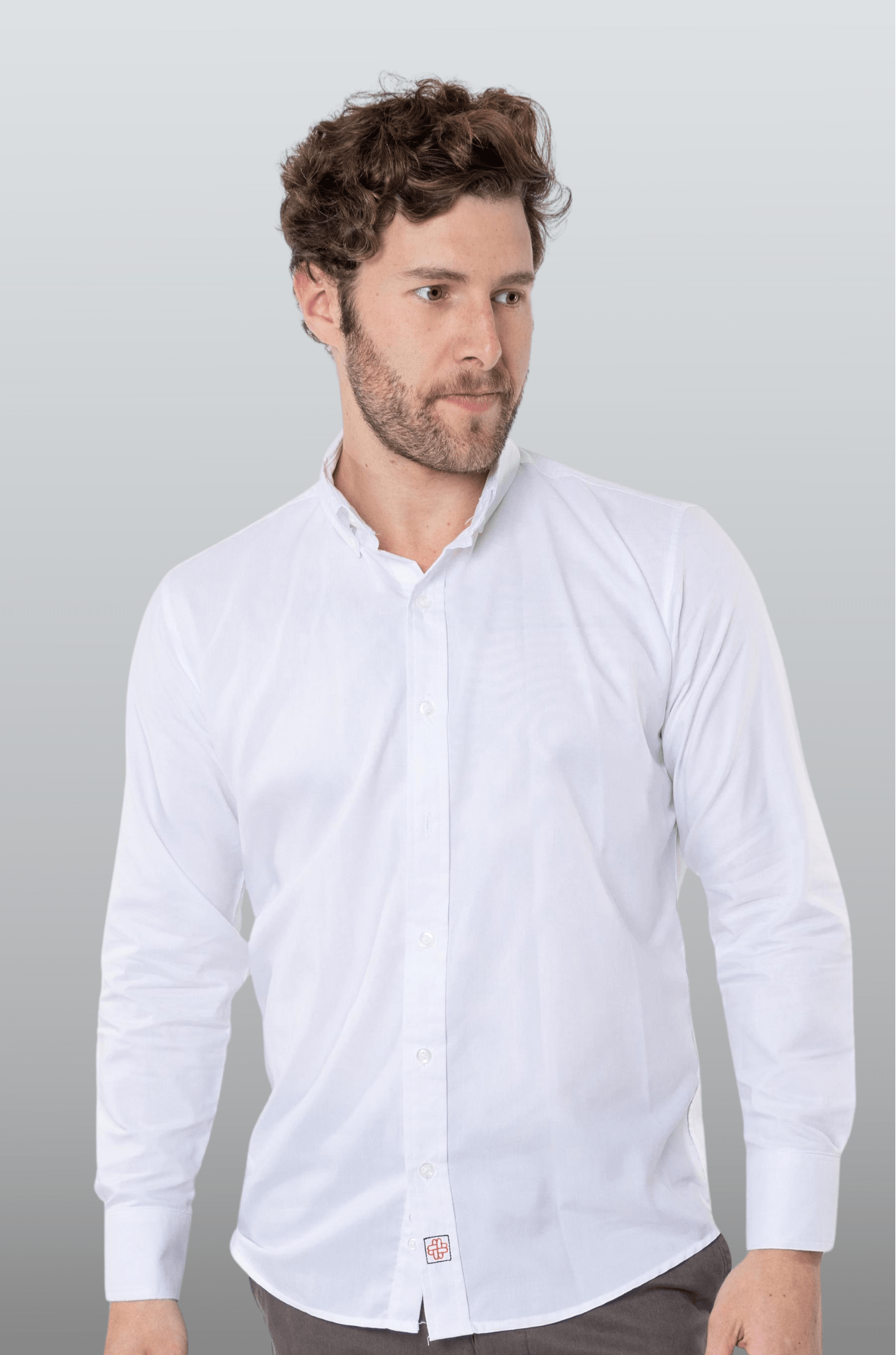 CAMISA BÁSICA MANGA LARGA MONCLOVA HOMBRE #Color_Blanco