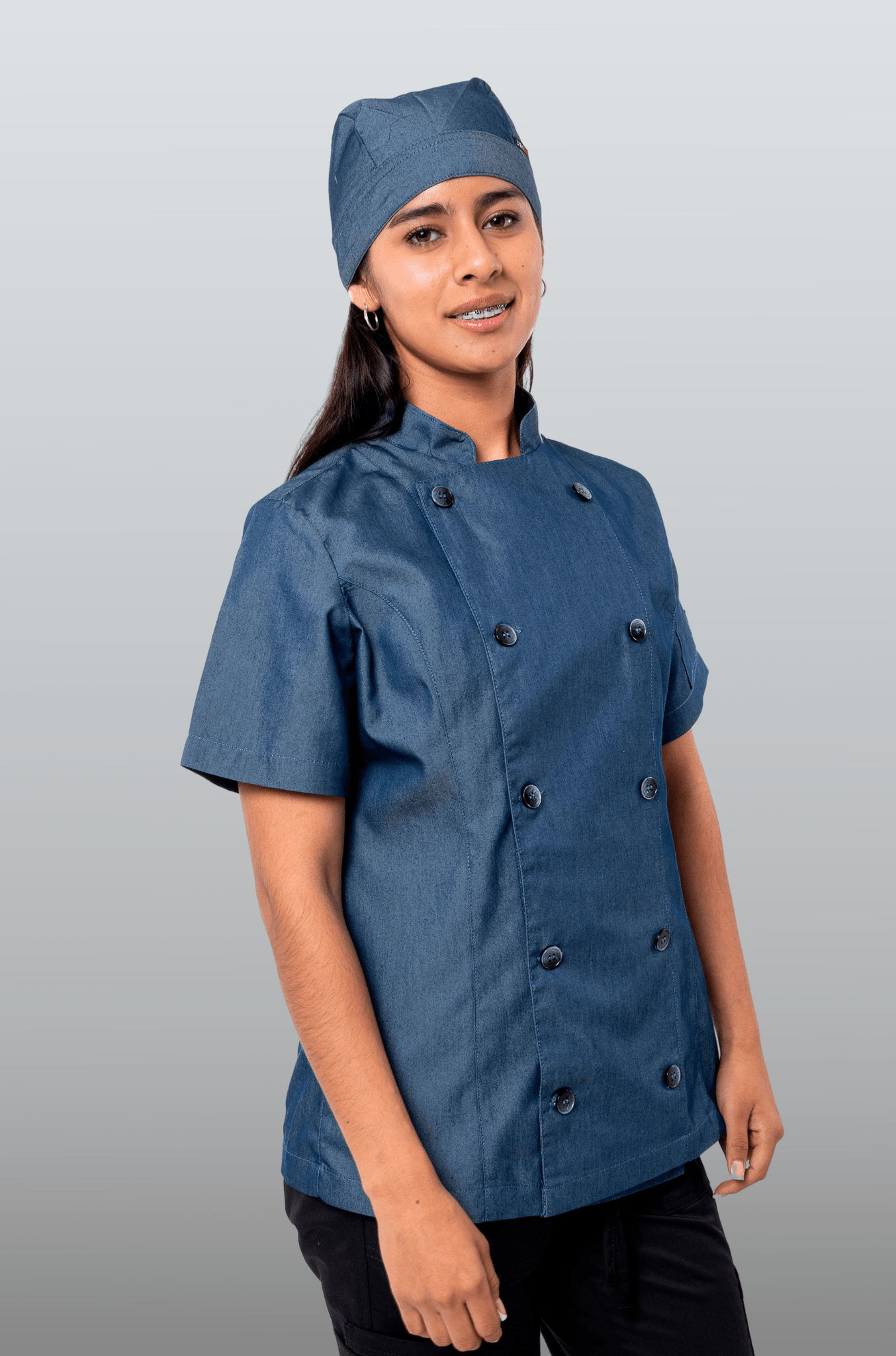 FILIPINA DE CHEF MANGA CORTA HONOLULU MUJER #Color_Azul Marino