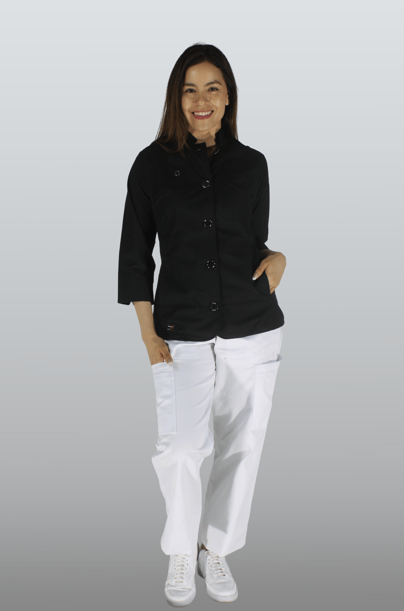 PANTALÓN CHEF RAYAS SEÚL MUJER #Color_Blanco