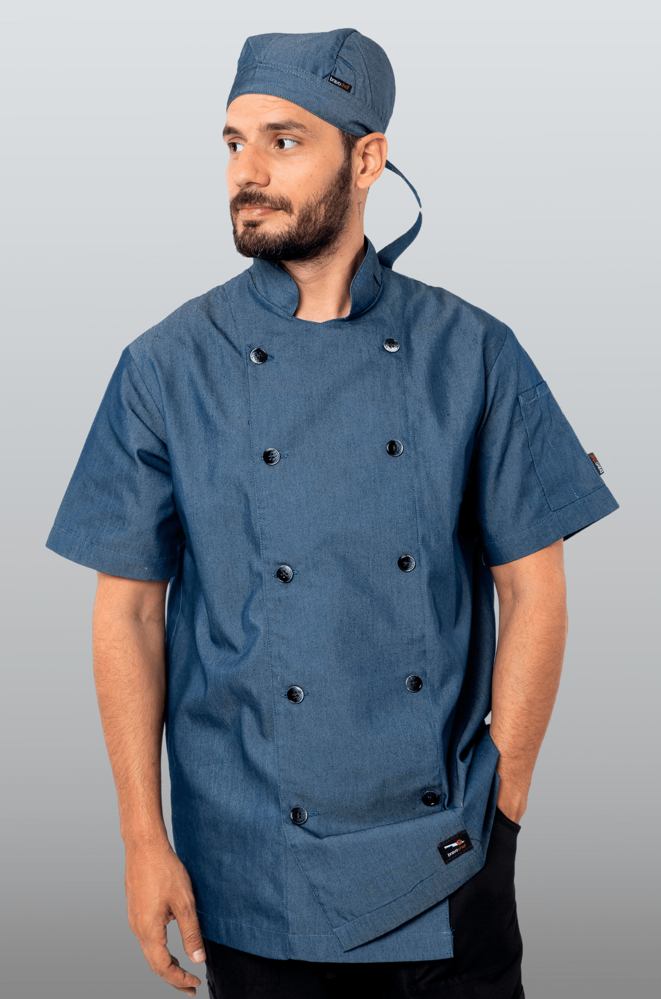 FILIPINA DE CHEF MANGA CORTA HONOLULU HOMBRE #Color_Azul Marino