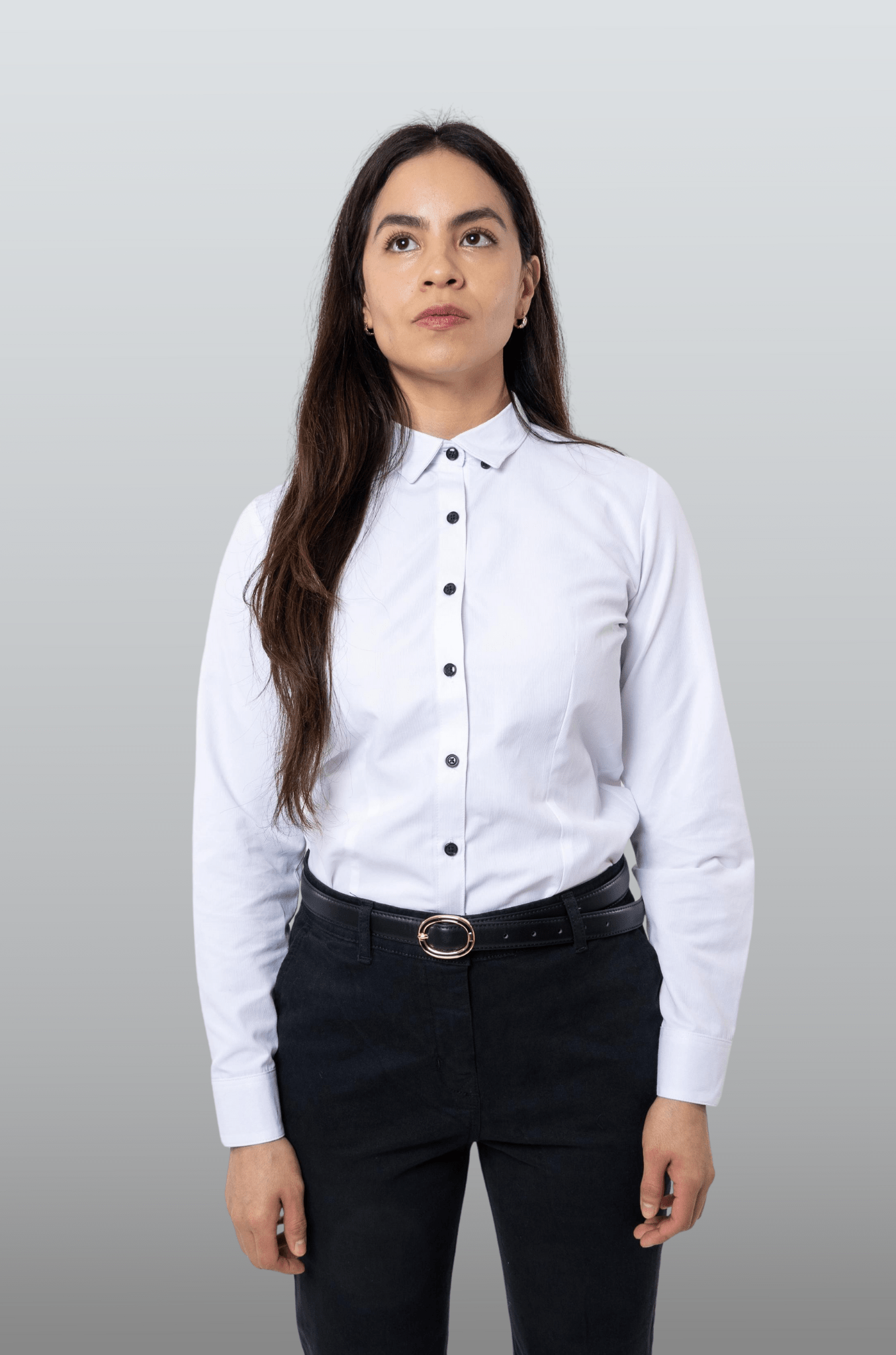 CAMISA FORMAL SLIM FIT MANGA LARGA BIRMINGHAM MUJER #Color_Blanco