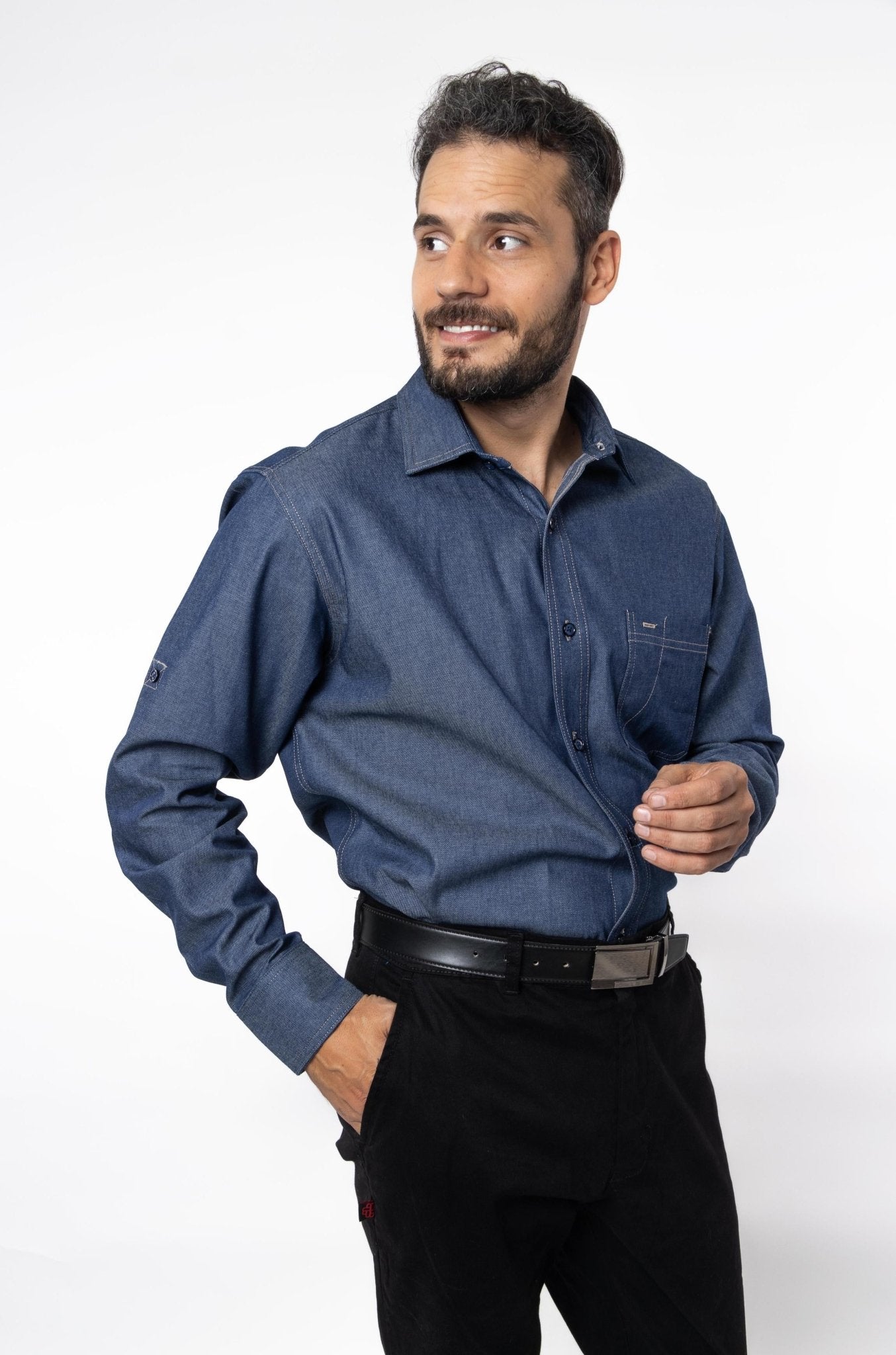 CAMISA FORMAL SLIM FIT MANGA LARGA MONTANA HOMBRE