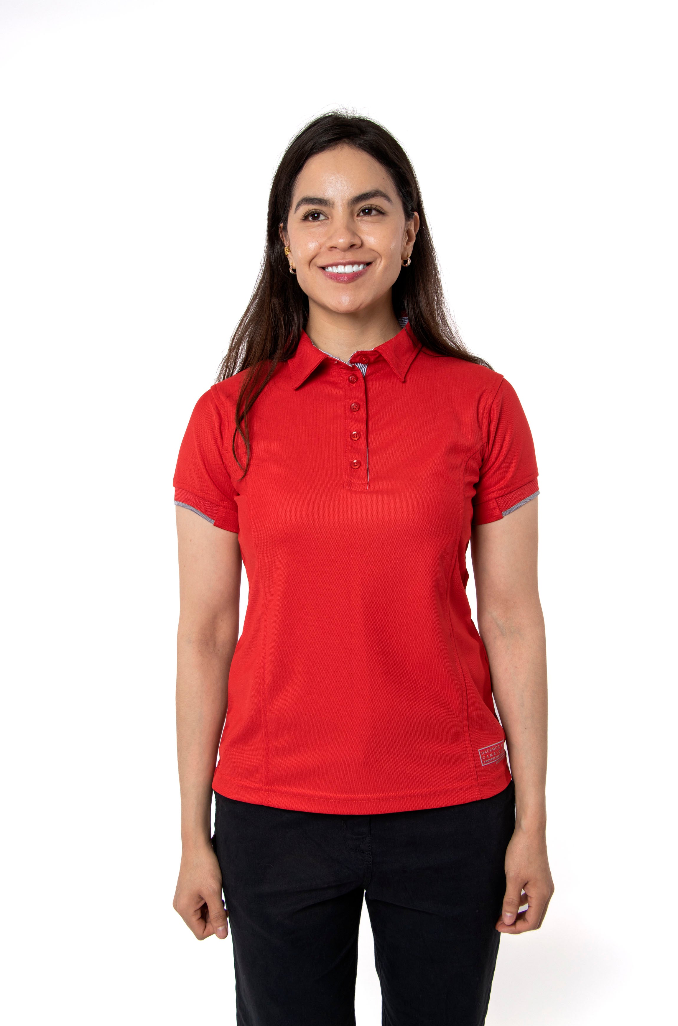 PLAYERA POLO SUSTENTABLE BILBAO MUJER #Color_Rojo