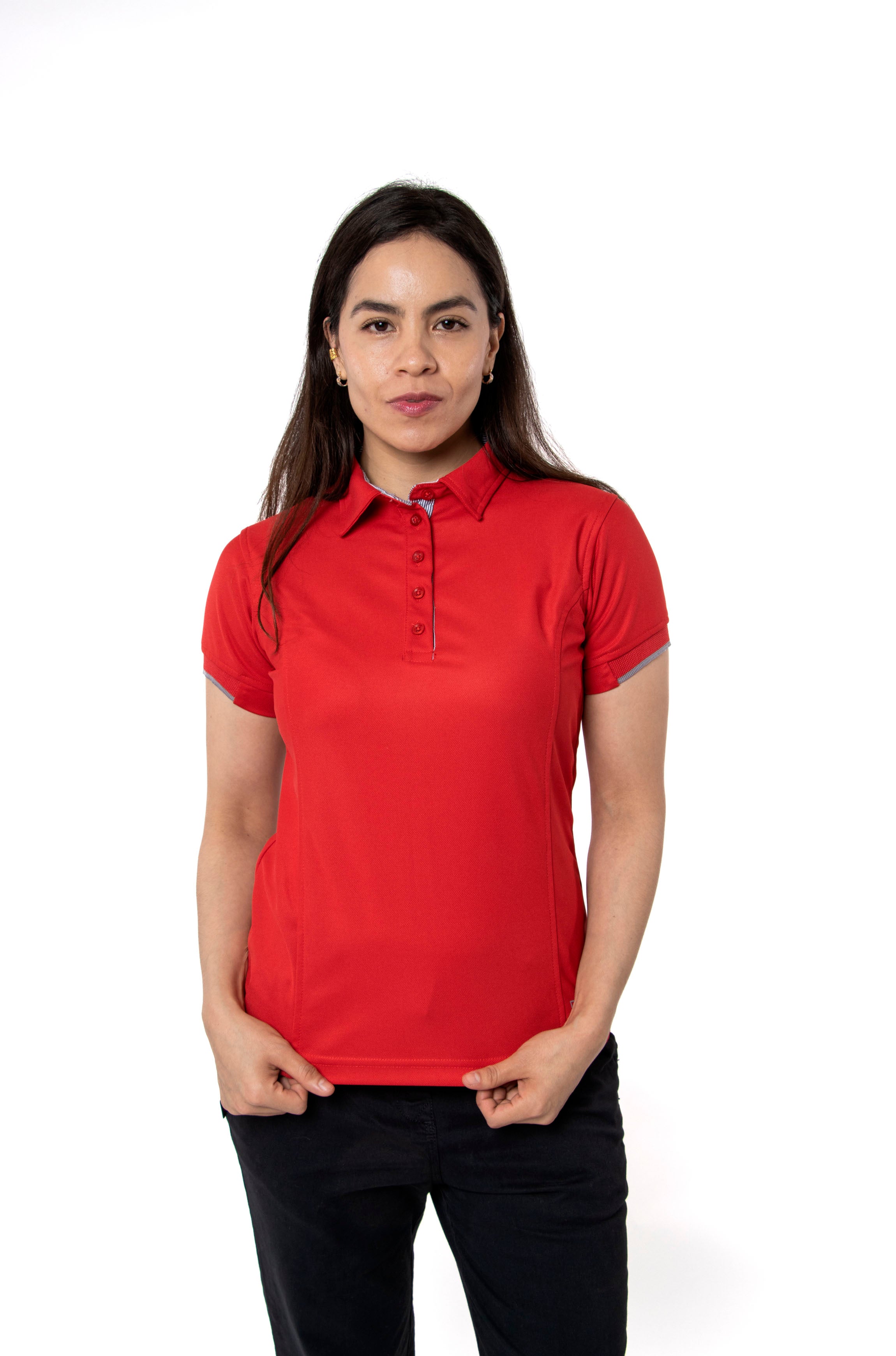 PLAYERA POLO SUSTENTABLE BILBAO MUJER #Color_Rojo