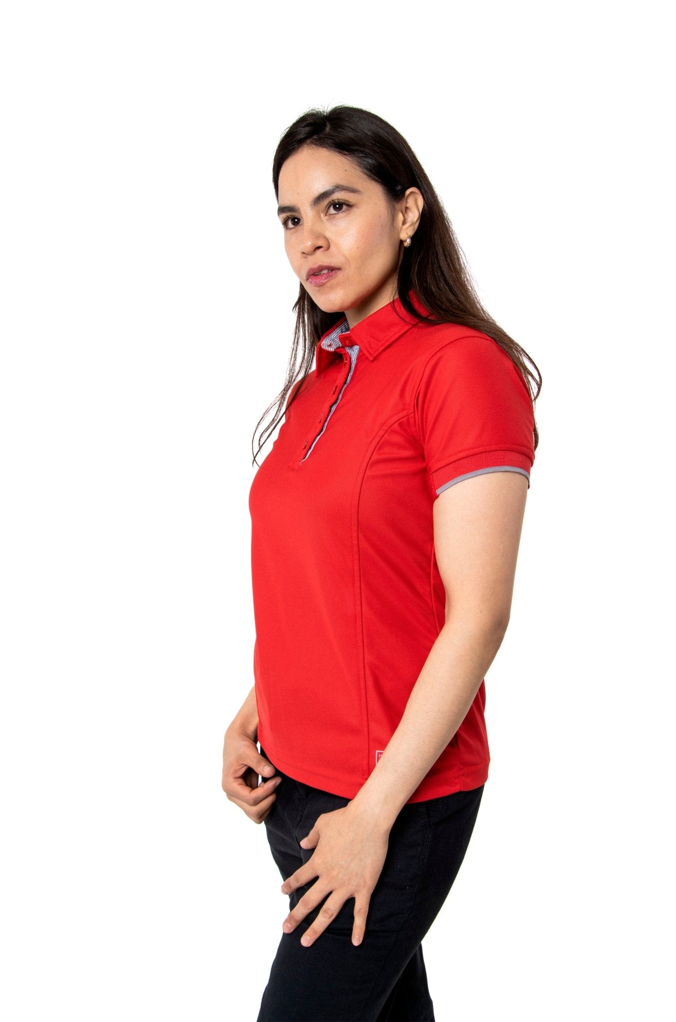 PLAYERA POLO SUSTENTABLE BILBAO MUJER #Color_Rojo
