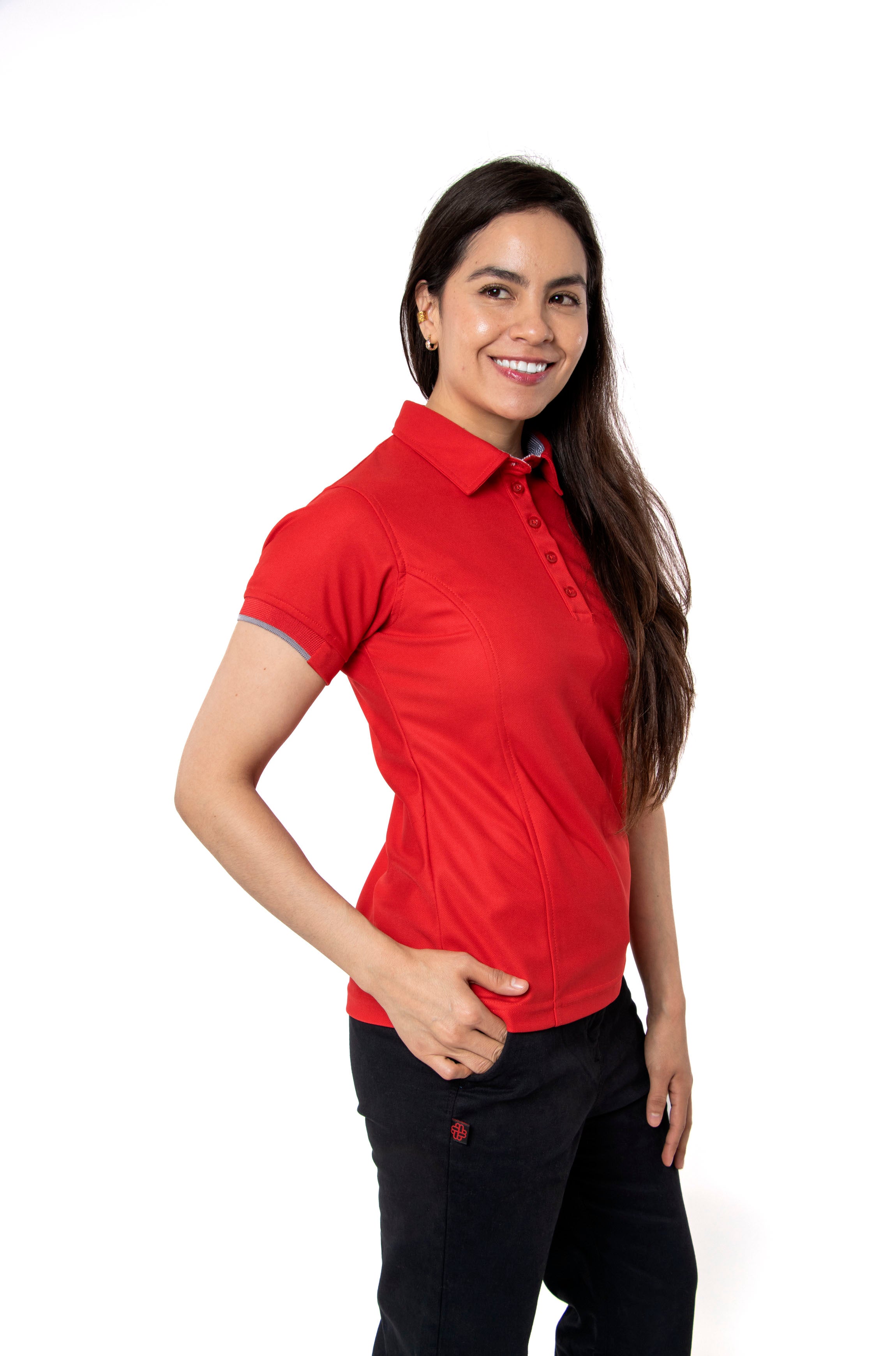 PLAYERA POLO SUSTENTABLE BILBAO MUJER #Color_Rojo