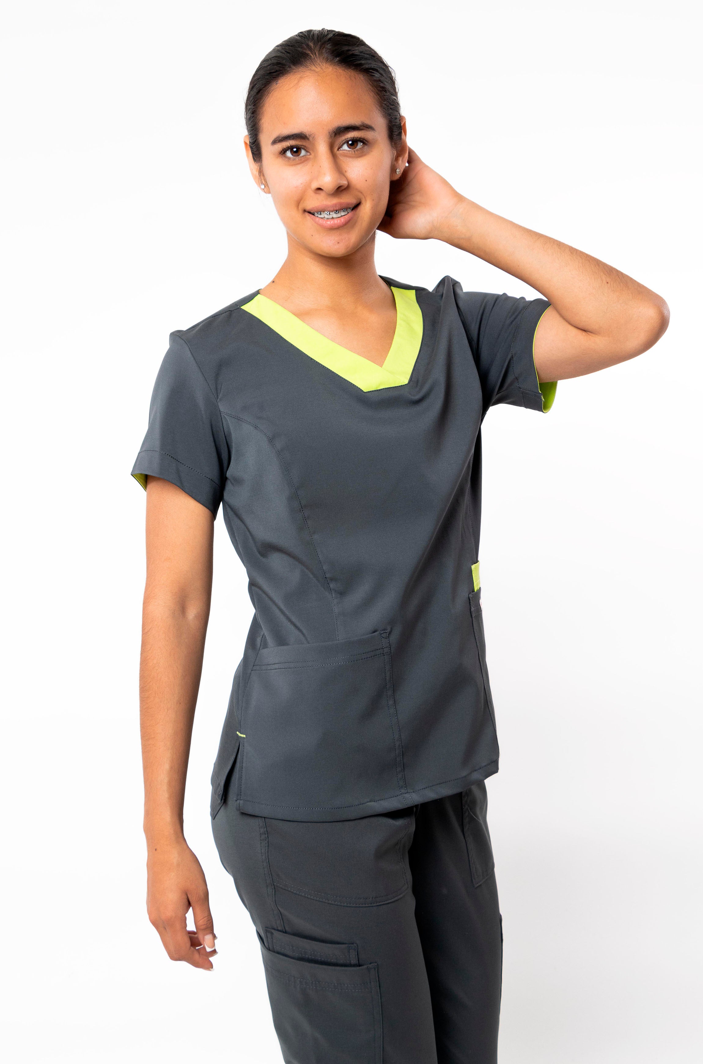 FILIPINA MÉDICA PARA SCRUB OPORTO MUJER #Color_Gris