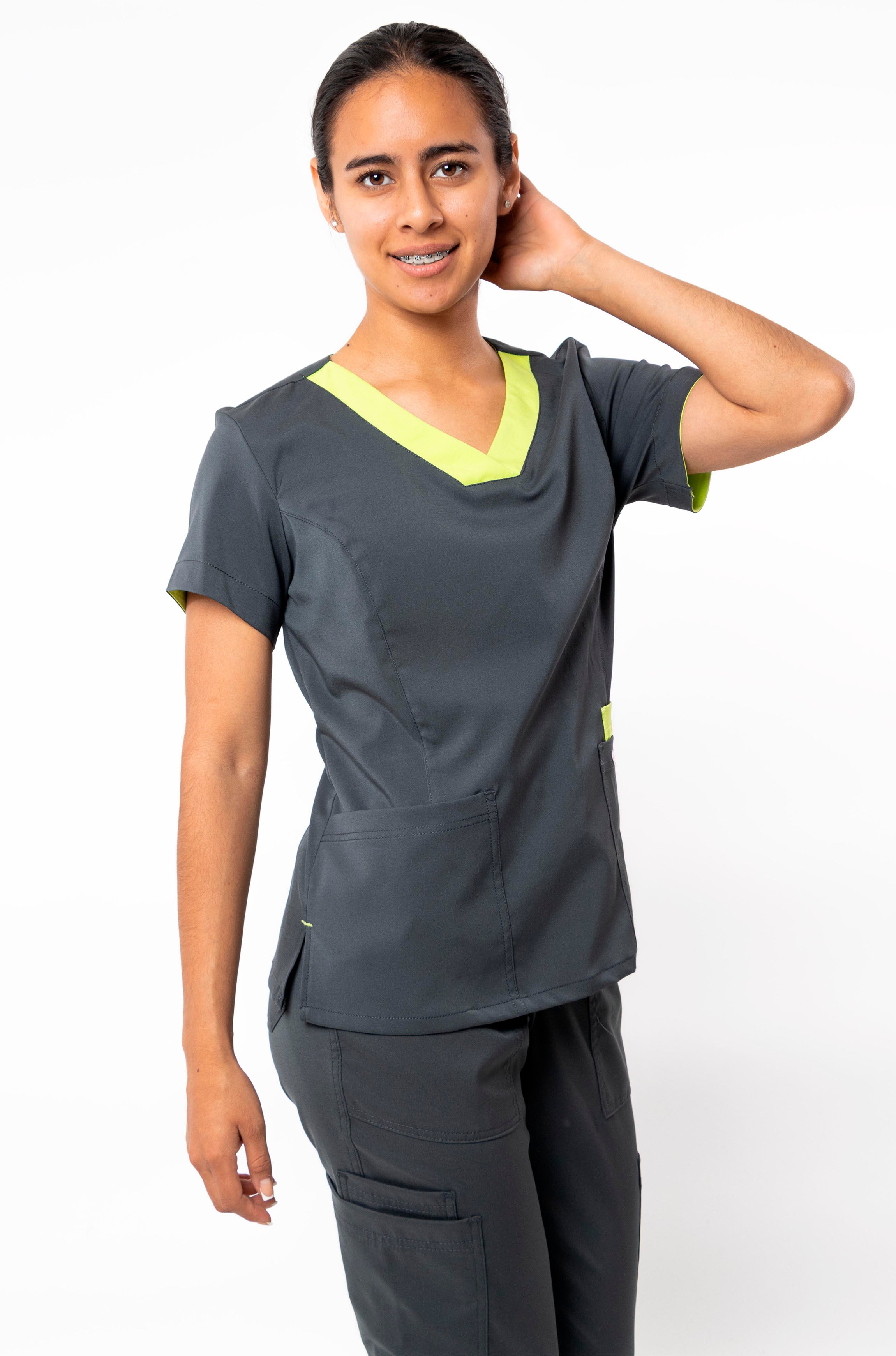 FILIPINA MÉDICA PARA SCRUB OPORTO MUJER #Color_Gris