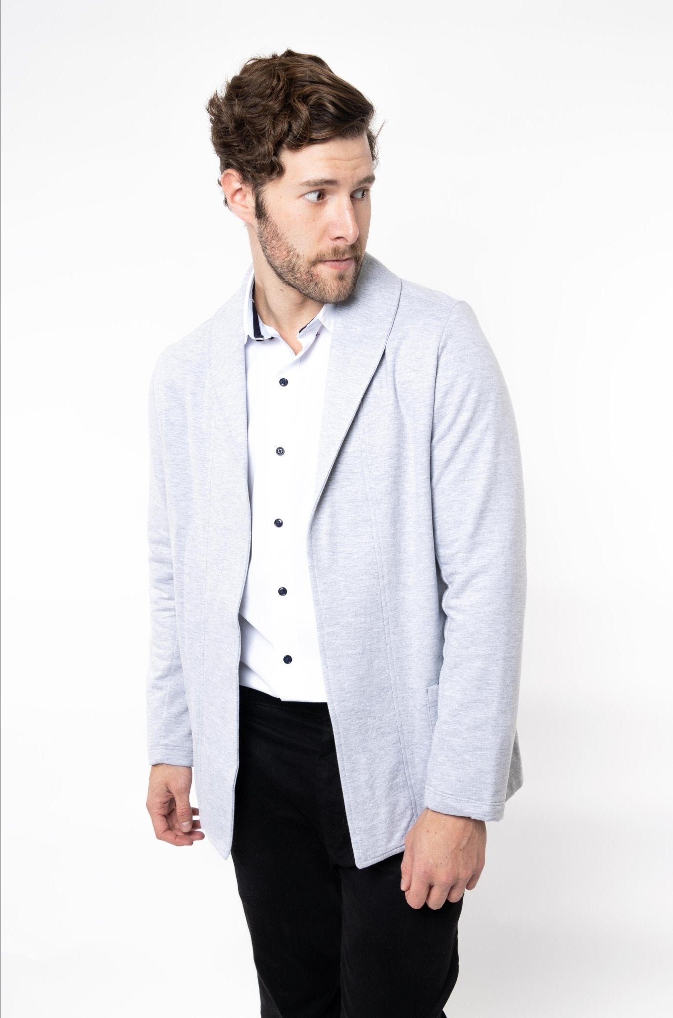 SACO TIPO BLAZER HOUSTON HOMBRE #Color_Gris