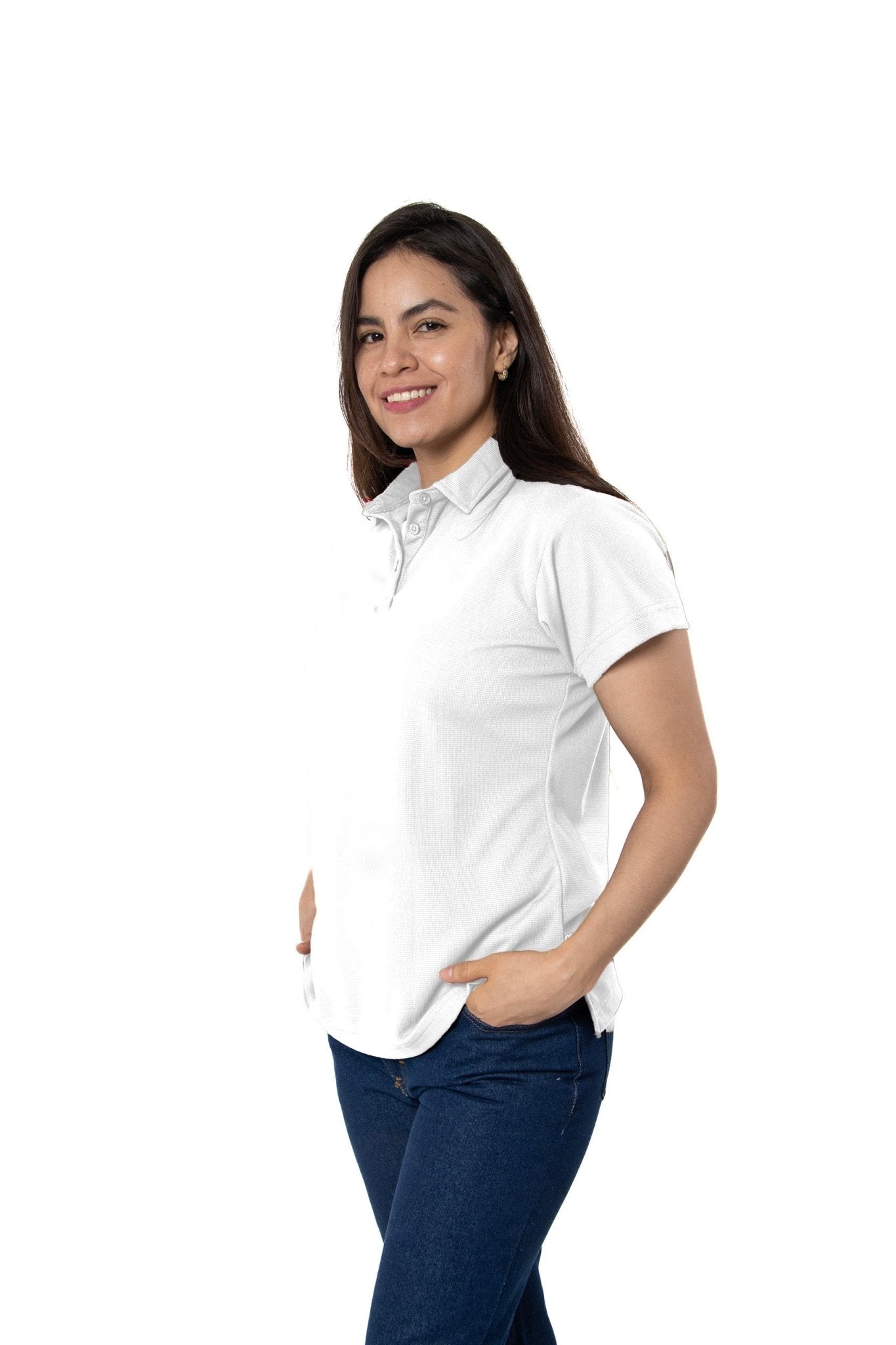 PLAYERA TIPO POLO DRY FIT PAMPLONA HOMBRE SUSTENTABLE #Color_Blanco