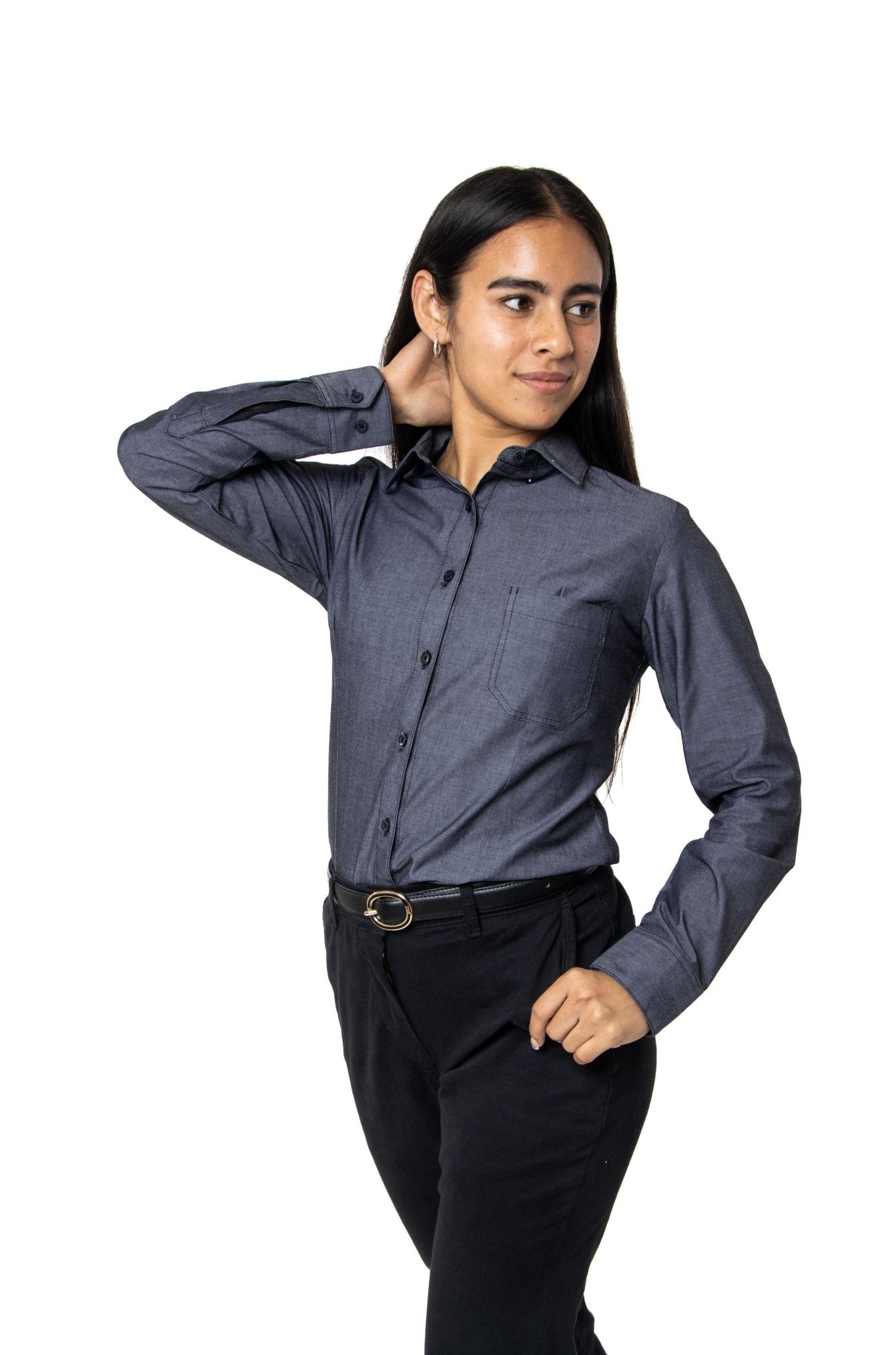 CAMISA CASUAL SLIM FIT MANGA LARGA HAMBURGO MUJER