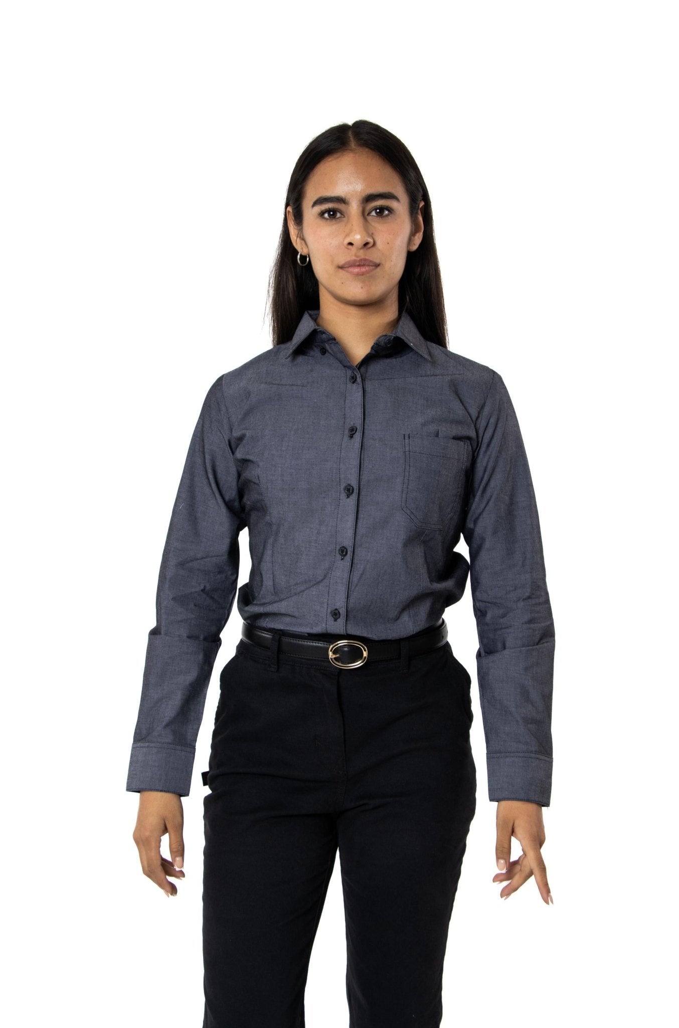 CAMISA CASUAL SLIM FIT MANGA LARGA HAMBURGO MUJER
