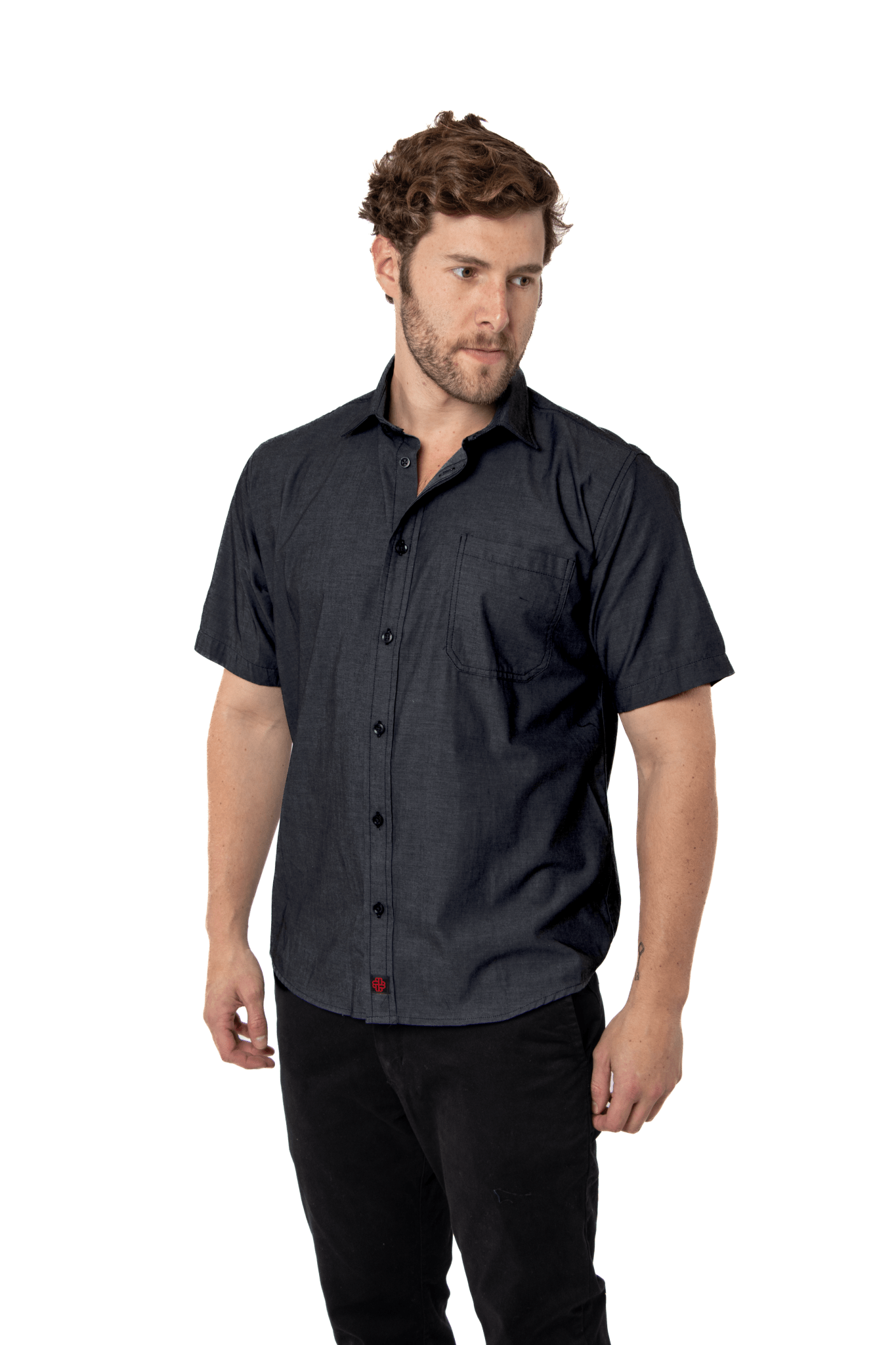CAMISA SLIM FIT HAMBURGO HOMBRE MANGA CORTA #Color_Gris