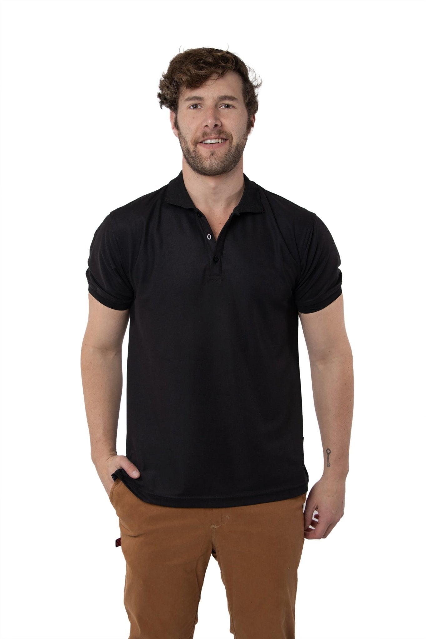 PLAYERA TIPO POLO ULTRA DRYFIT MANCHESTER HOMBRE #Color_Negro