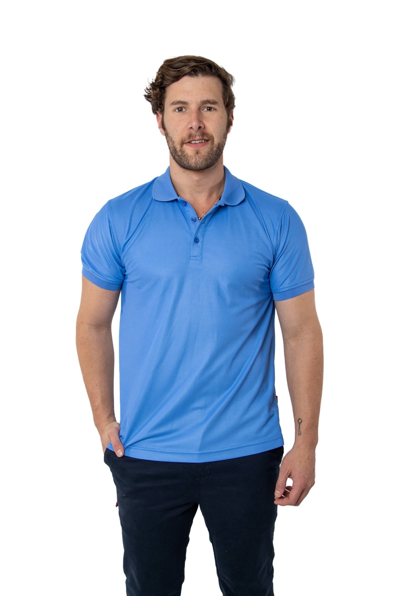 PLAYERA TIPO POLO ULTRA DRYFIT MANCHESTER HOMBRE #Color_Azul