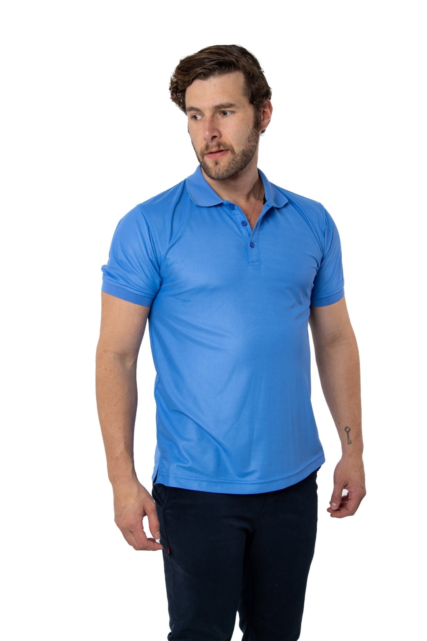 PLAYERA TIPO POLO ULTRA DRYFIT MANCHESTER HOMBRE #Color_Azul