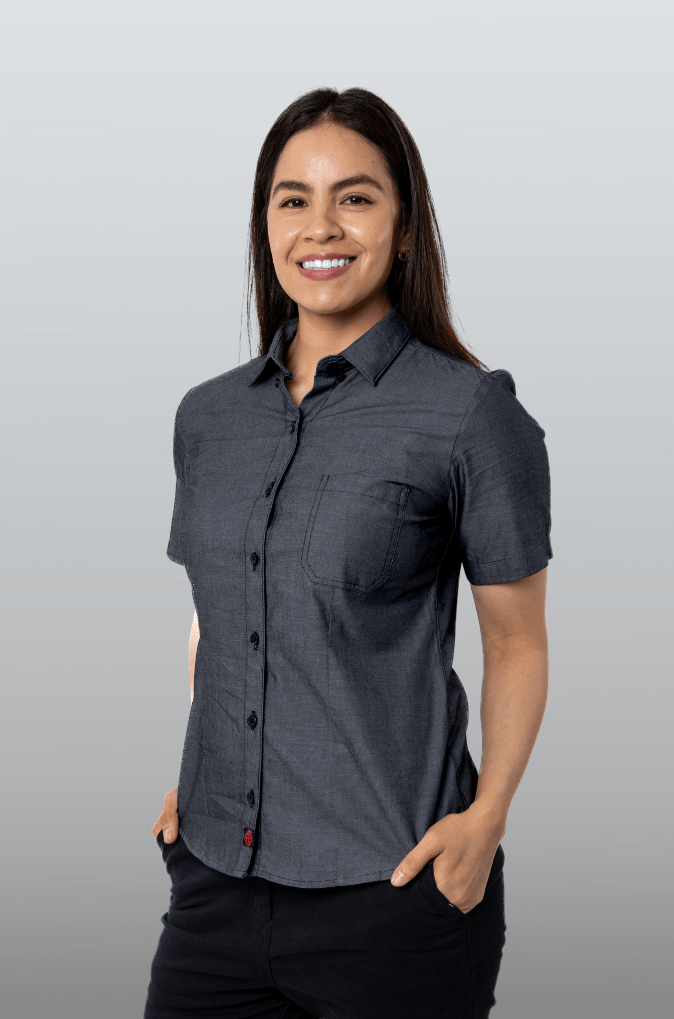 CAMISA EJECUTIVA MANGA CORTA SLIM FIT HAMBURGO MUJER