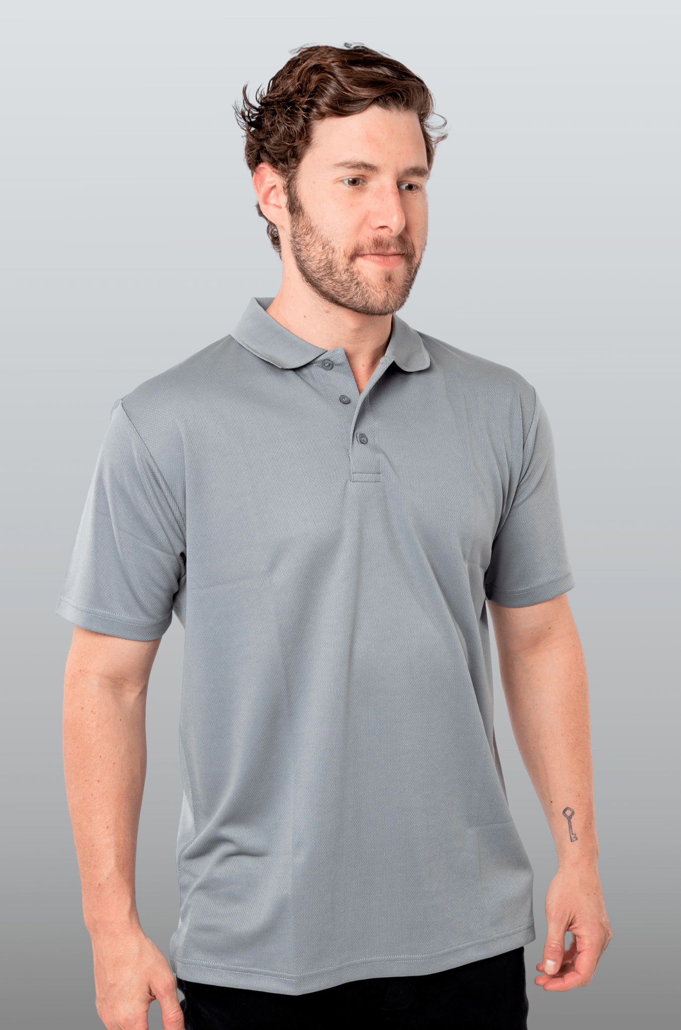 PLAYERA POLO CARACAS CABALLERO #Color_Gris