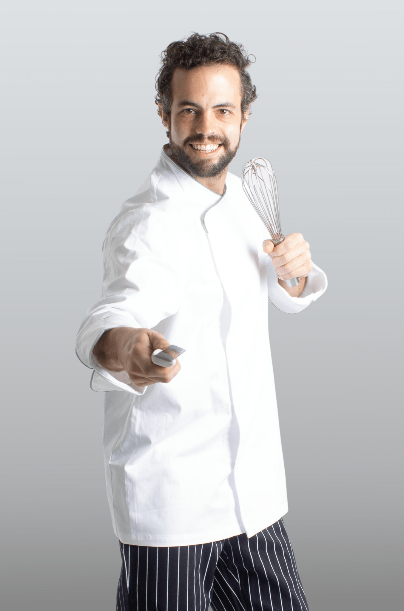 FILIPINA DE CHEF HOMBRE BEIRUT MANGA 3/4 #Color_Blanco - Gris
