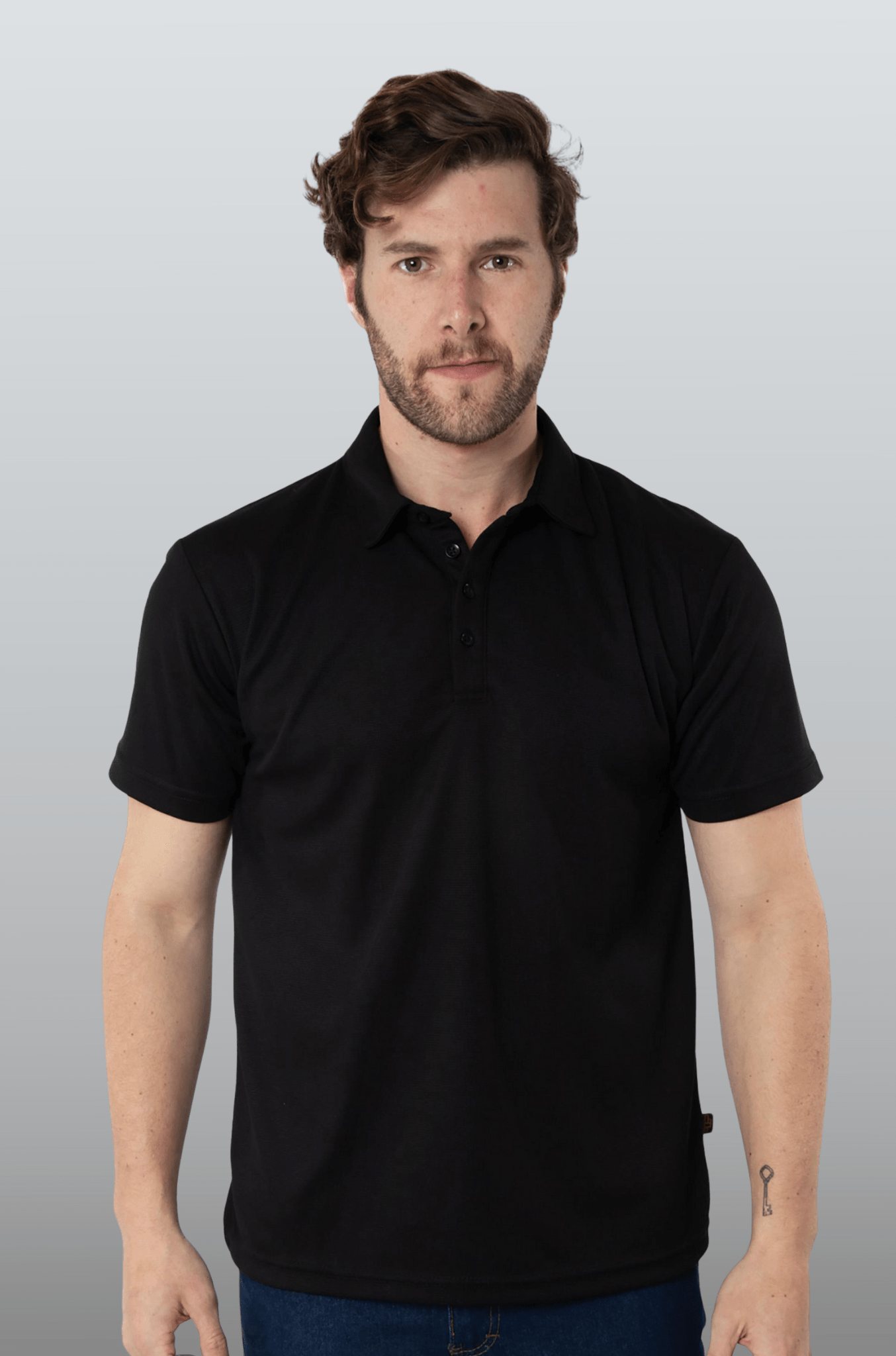 PLAYERA POLO HILOS DE PET PAMPLONA HOMBRE #Color_Negro