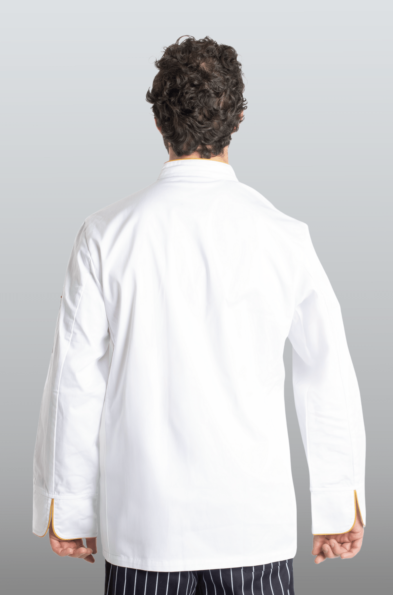 FILIPINA DE CHEF HOMBRE BEIRUT MANGA 3/4 #Color_Blanco - Dorado
