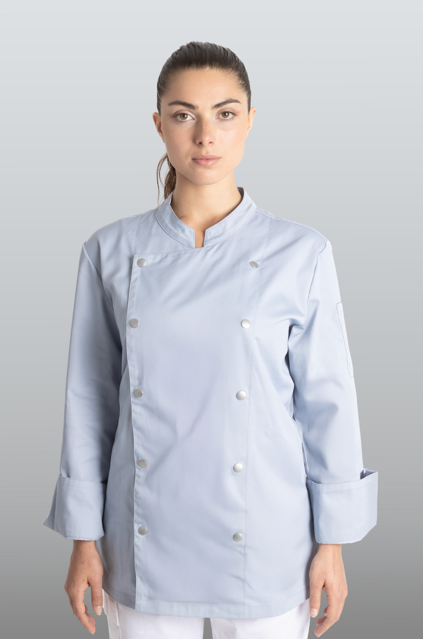 FILIPINA DE CHEF HOMBRE MANILA MANGA 3/4 #Color_Azul Celeste