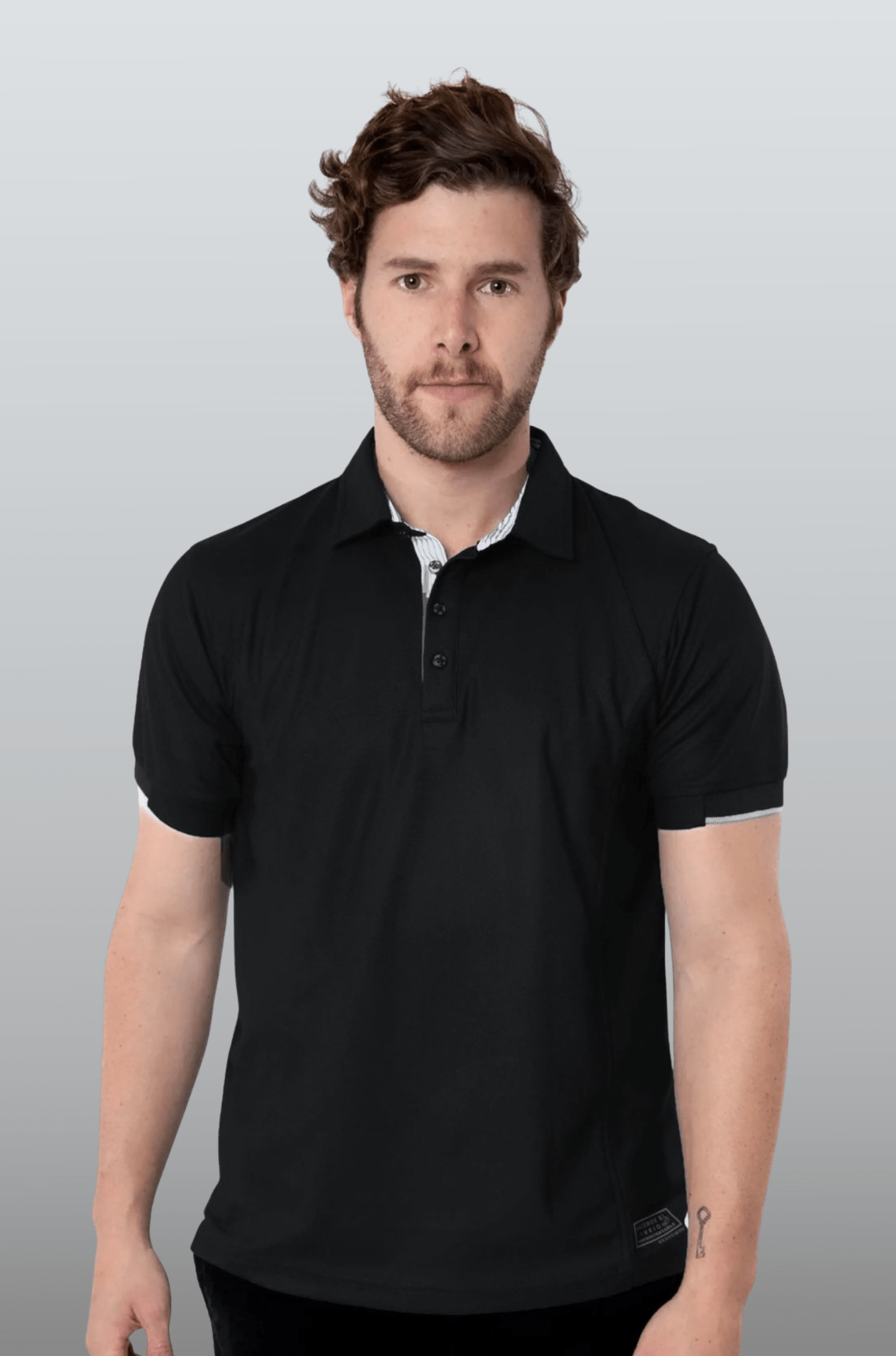 PLAYERA POLO HILO DE PET BILBAO HOMBRE #Color_Negro