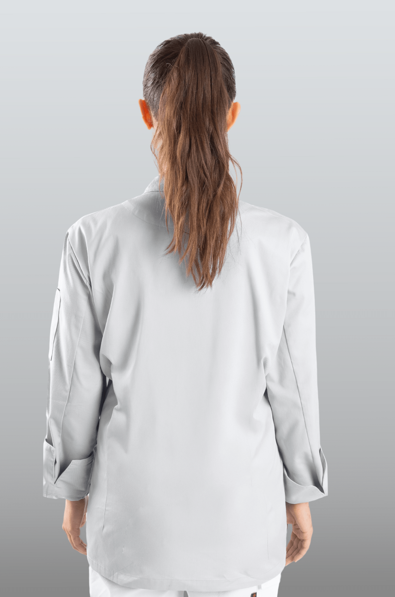 FILIPINA DE CHEF DAMA MANILA MANGA 3/4 #Color_Gris