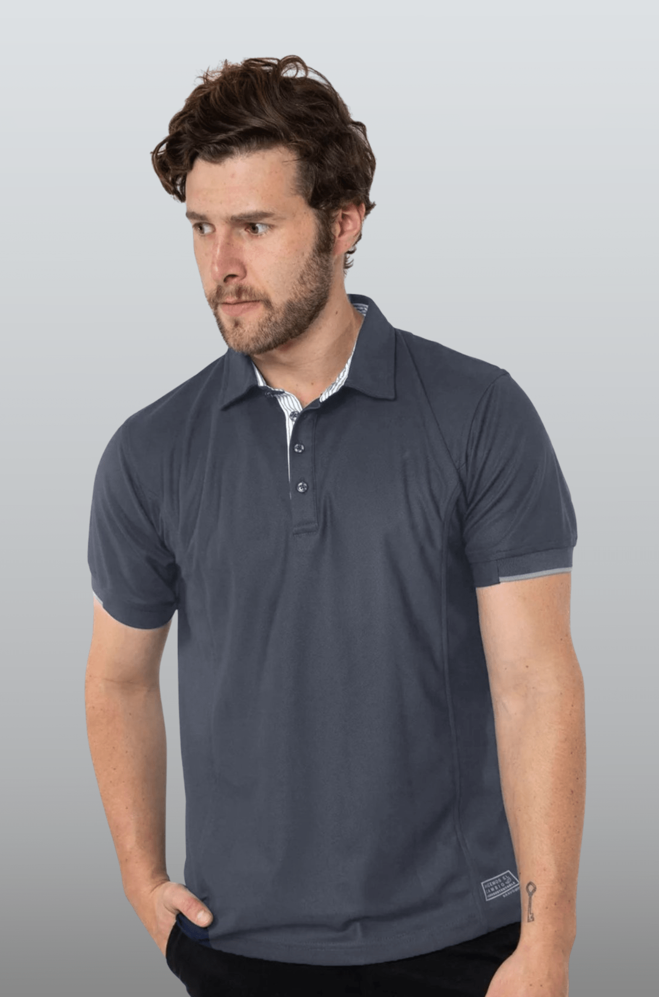 PLAYERA POLO HILO DE PET BILBAO HOMBRE #Color_Gris
