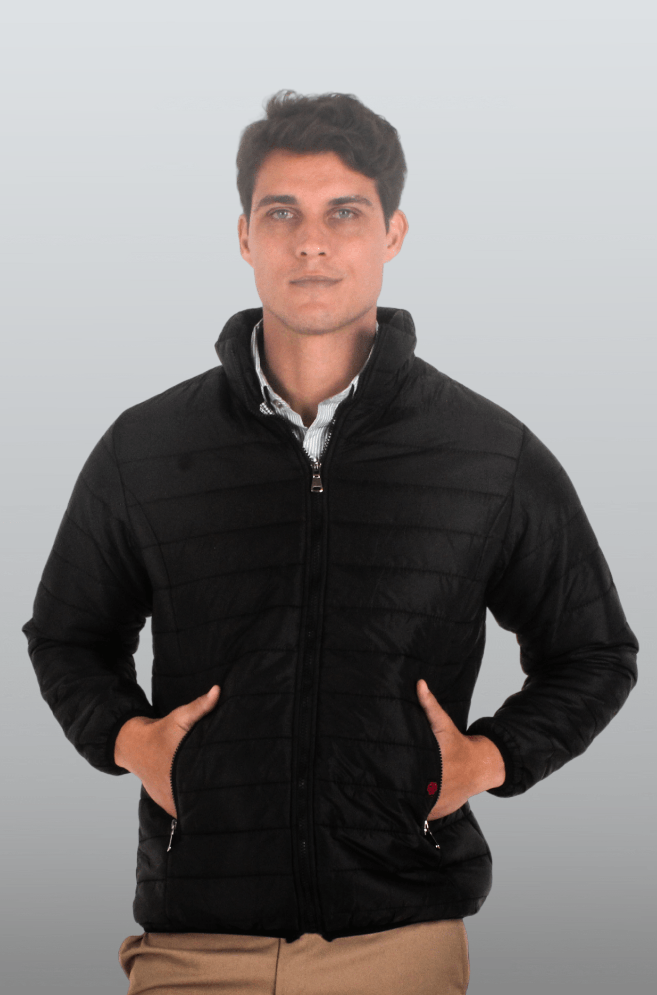 CHAMARRA CAPITONADA ALASKA HOMBRE #Color_Negro