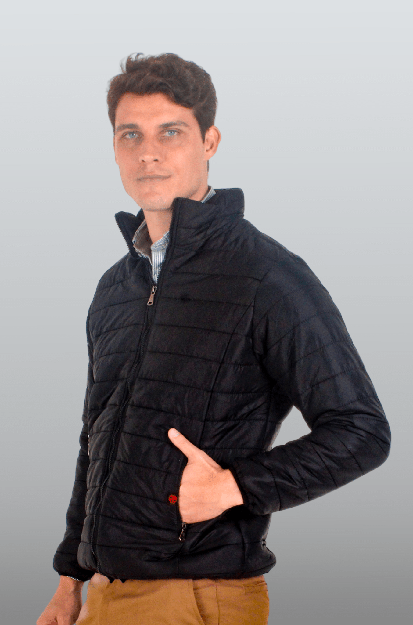 CHAMARRA CAPITONADA ALASKA HOMBRE #Color_Negro